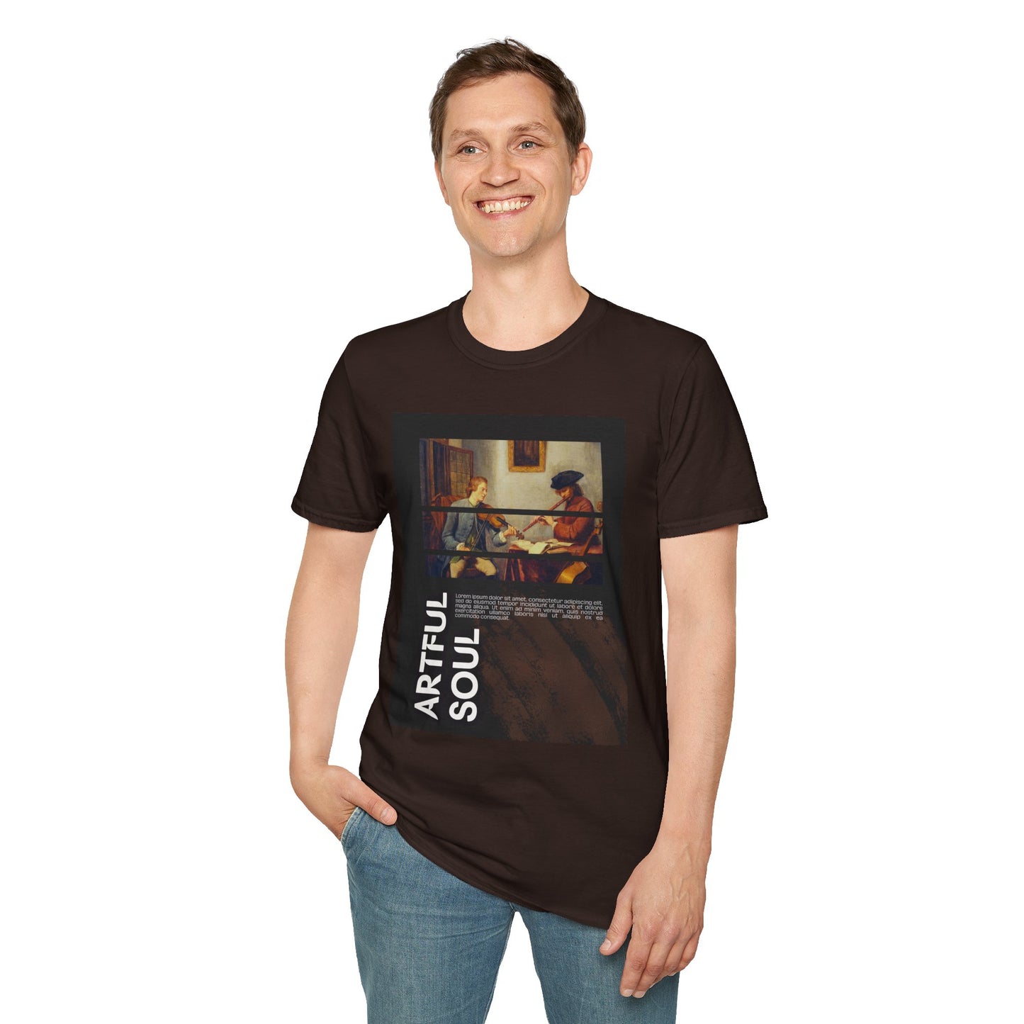 Artful Soul Unisex Softstyle T-Shirt, Artistic Tee, Gift for Art Lovers, Casual Wear, Creative Fashion, Art Enthusiast Shirt