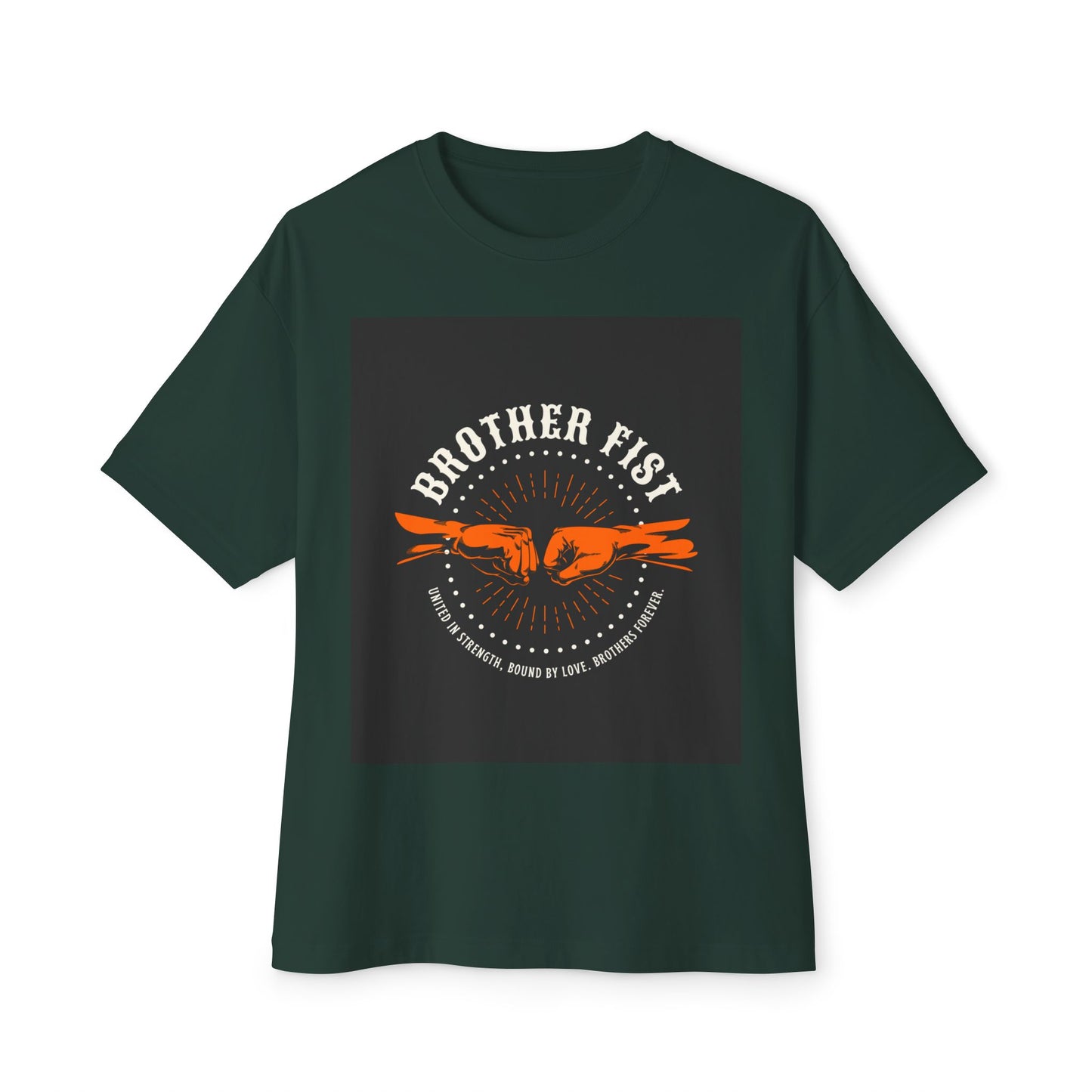 Brother Fist Unisex Oversized Boxy Tee, Casual Graphic Shirt, Streetwear Tee, Gift for Friends, Motivational T-Shirt