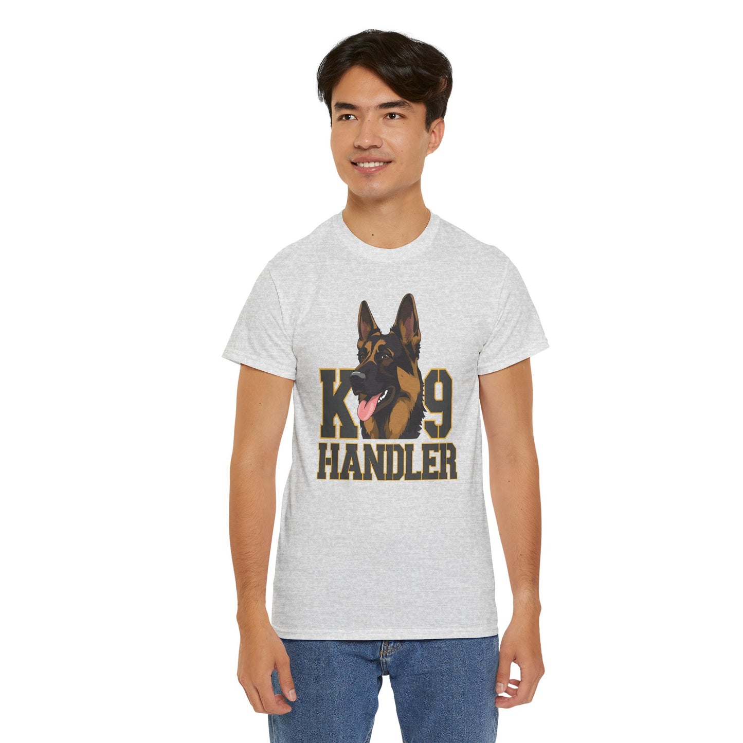 German Shepherd K9 Handler Tee, Perfect for Dog Lovers, Gift for Pet Owners, Unisex Cotton T-Shirt