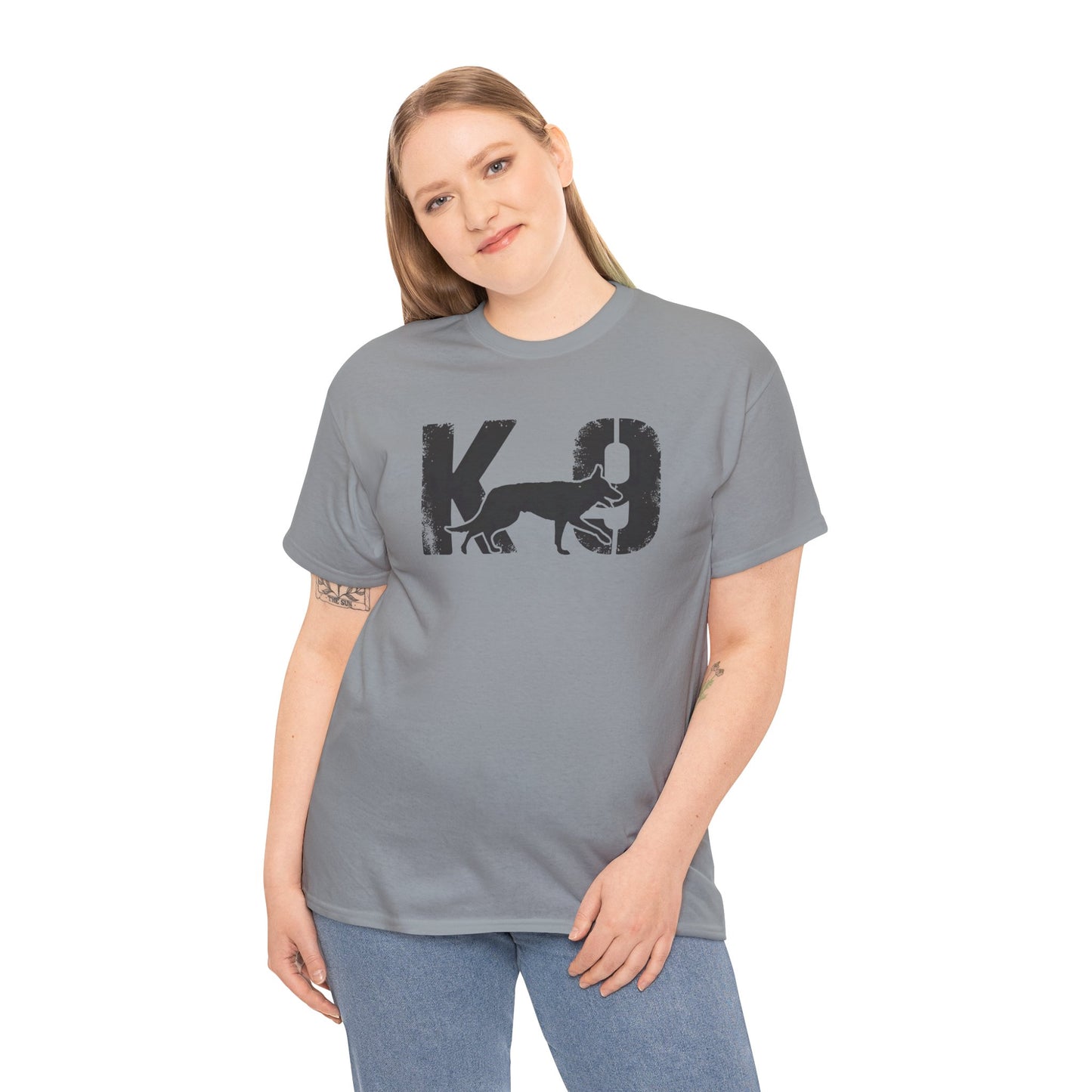 K-9 Dog Lover's Unisex Heavy Cotton Tee | T-Shirt for K-9 Handler | Dog Between K and 9 Design