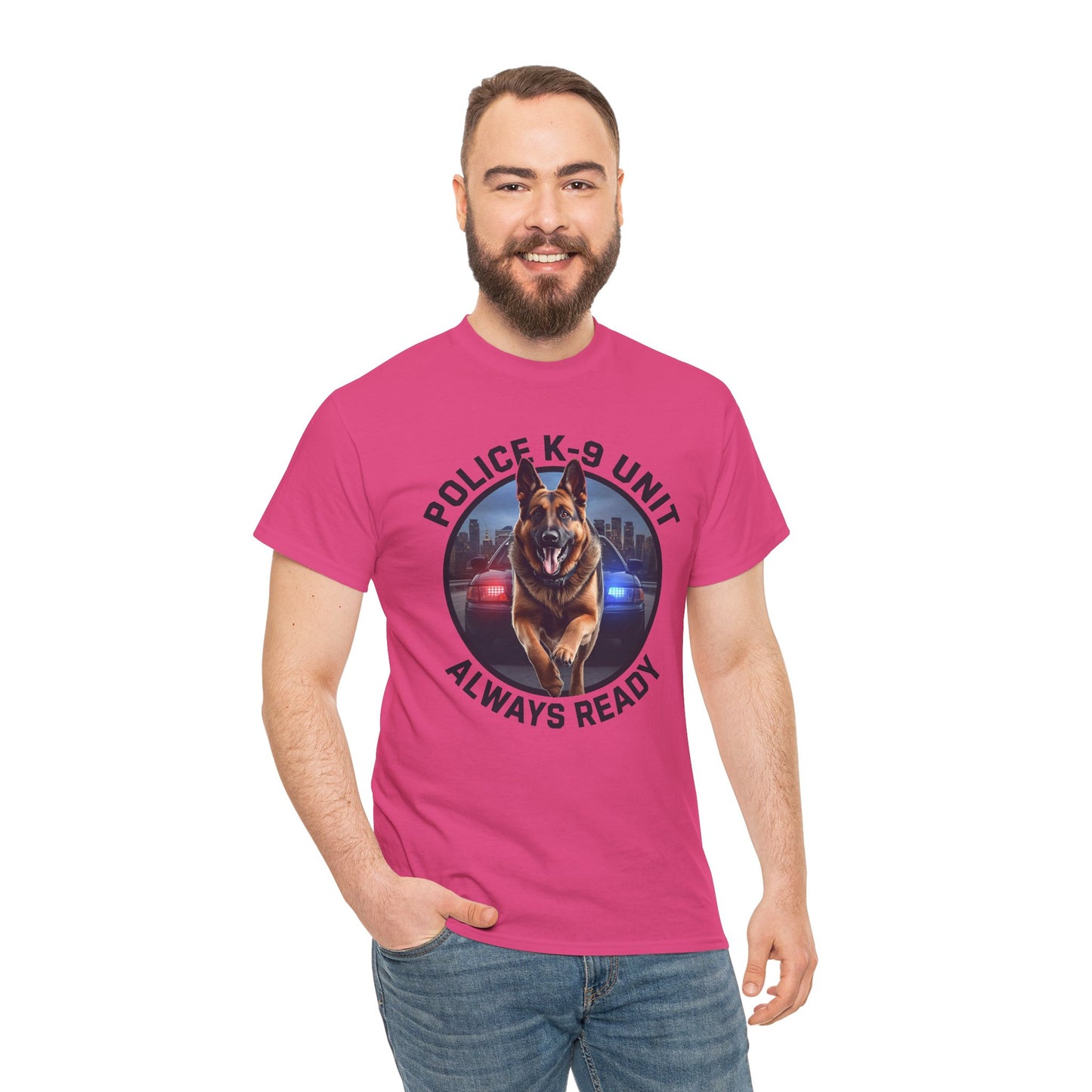 Police K-9 Unit Tee, Always Ready Graphic Tee, Dog Lover Gift, Police Support Shirt, Police Dog Merchandise