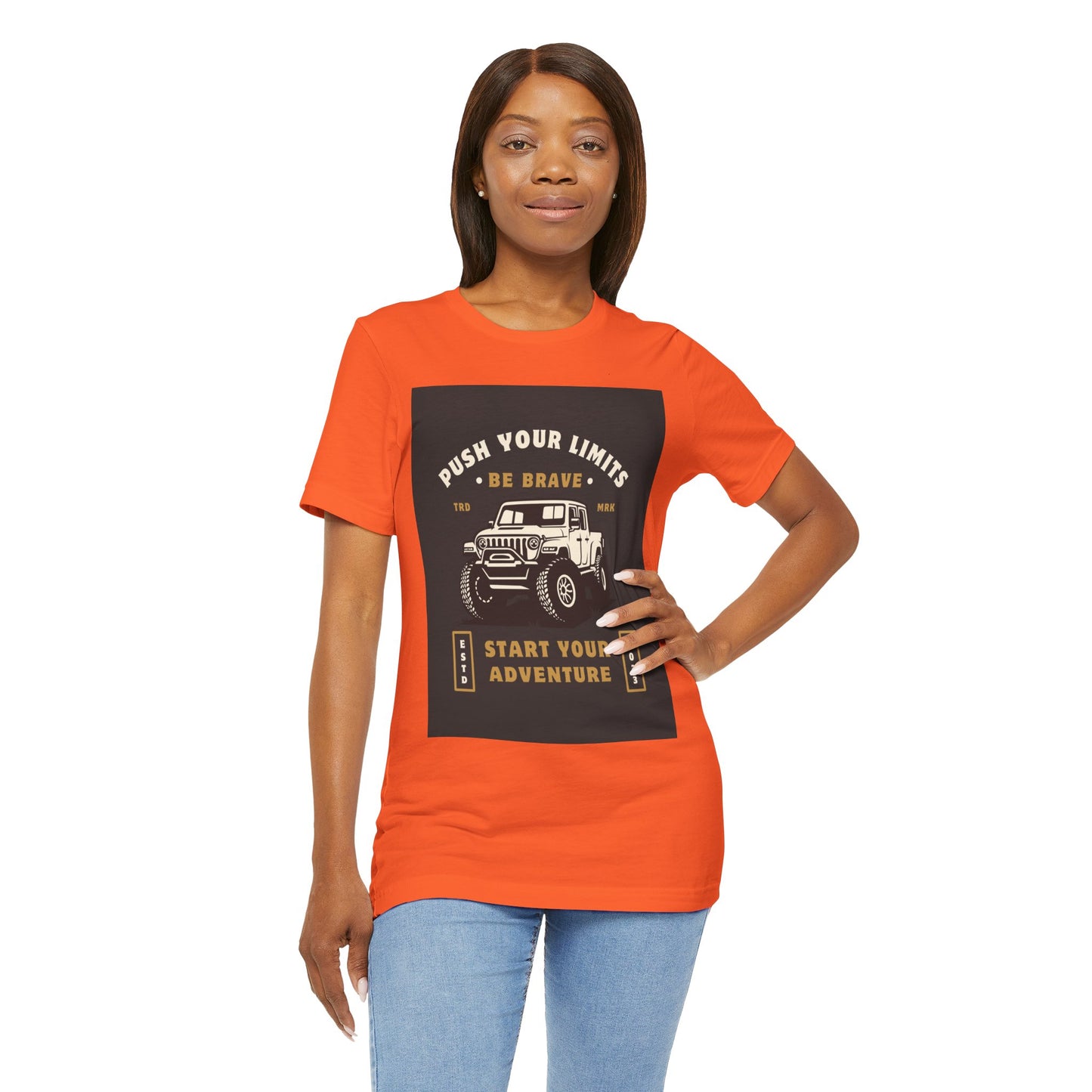 Push Your Limits Adventure-Inspiring Unisex Jersey Tee, Outdoor Shirt, Motivational T-Shirt, Gift for Adventurers, Hiking Apparel, Travel Tee