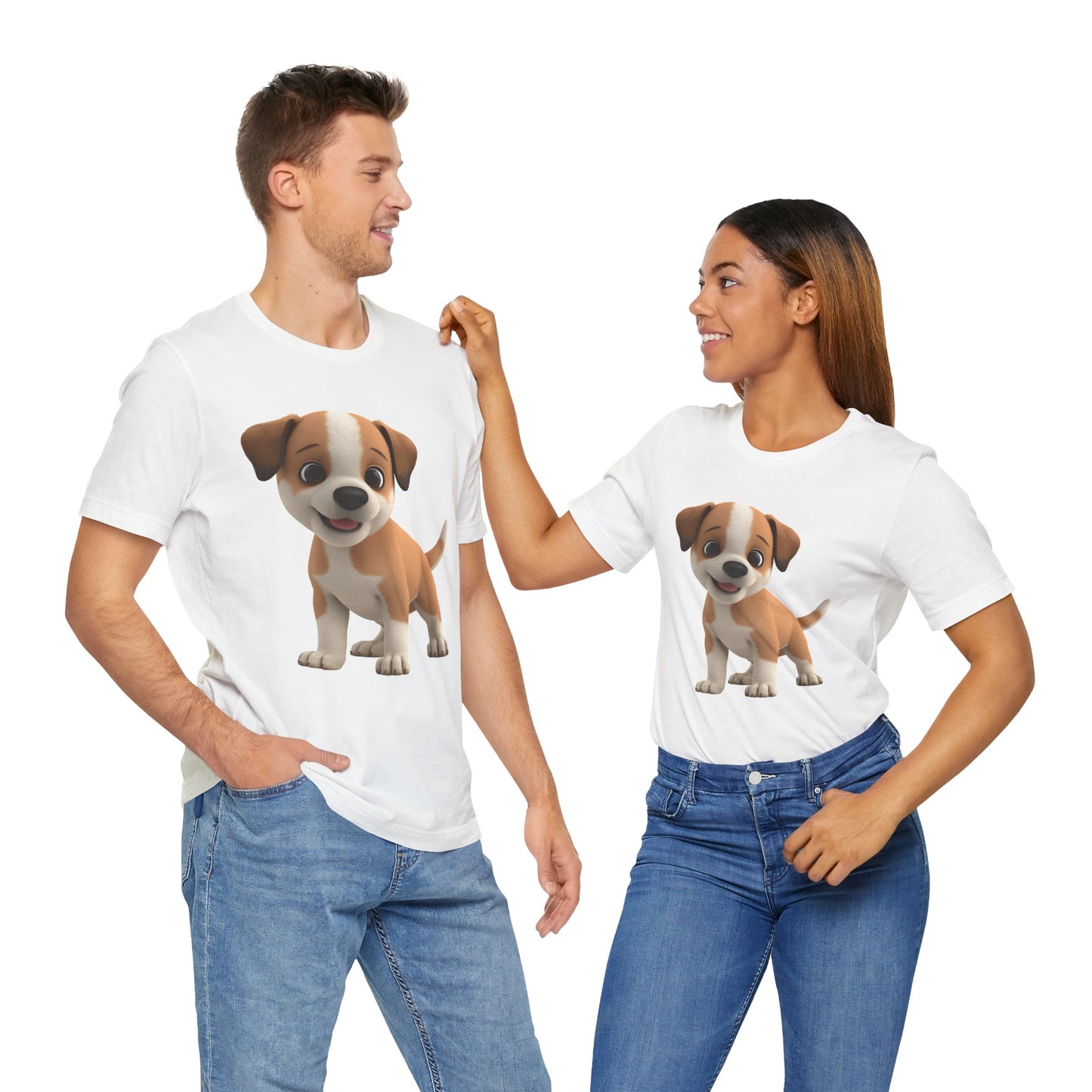 Cute Dog 3D Graphic Tee, Fun Animal Shirt, Dog Lover Gift, Playful Fashion Statement