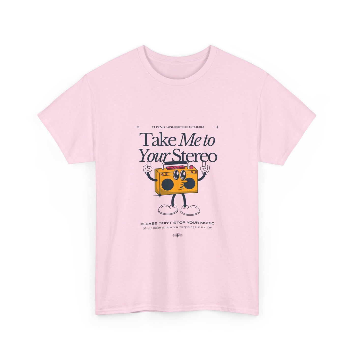 Retro Music Lover Tee - Take Me To Your Stereo, Vintage Style Shirt, Graphic T-Shirt, Unisex Cotton Top, Perfect Gift for Musicians, Summer Outfit