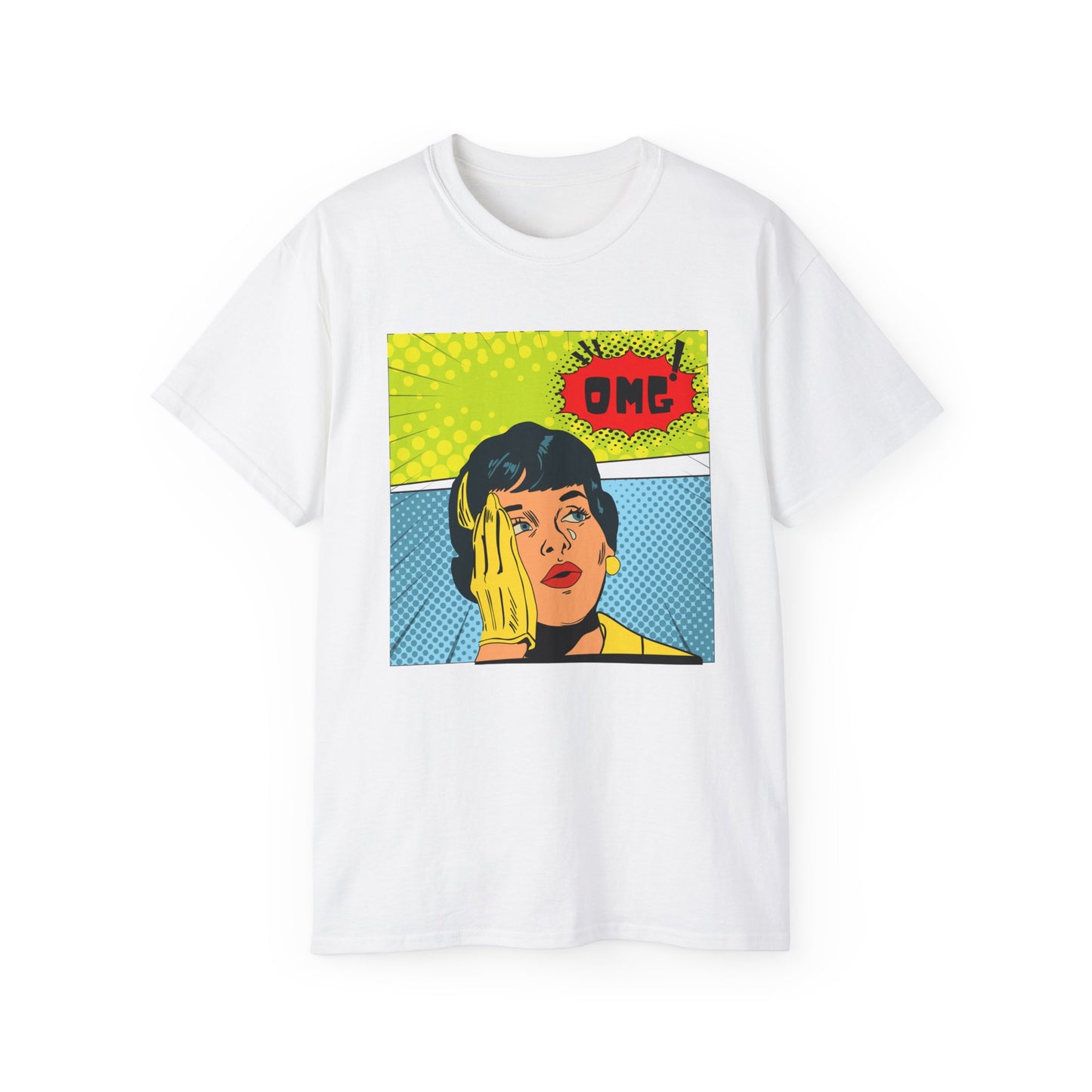 OMG Graphic Unisex Tee | Retro Pop Art T-Shirt, Gift for Trendsetters, Casual Wear, Comic Style, Fun Statement Top