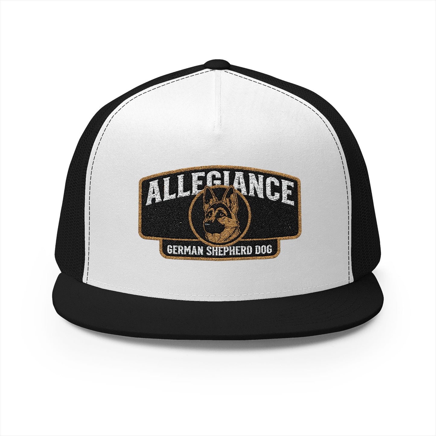 German Shepherd Embroidered 5 Panel Trucker Cap | Allegiance | Perfect Gift for Dog Lovers