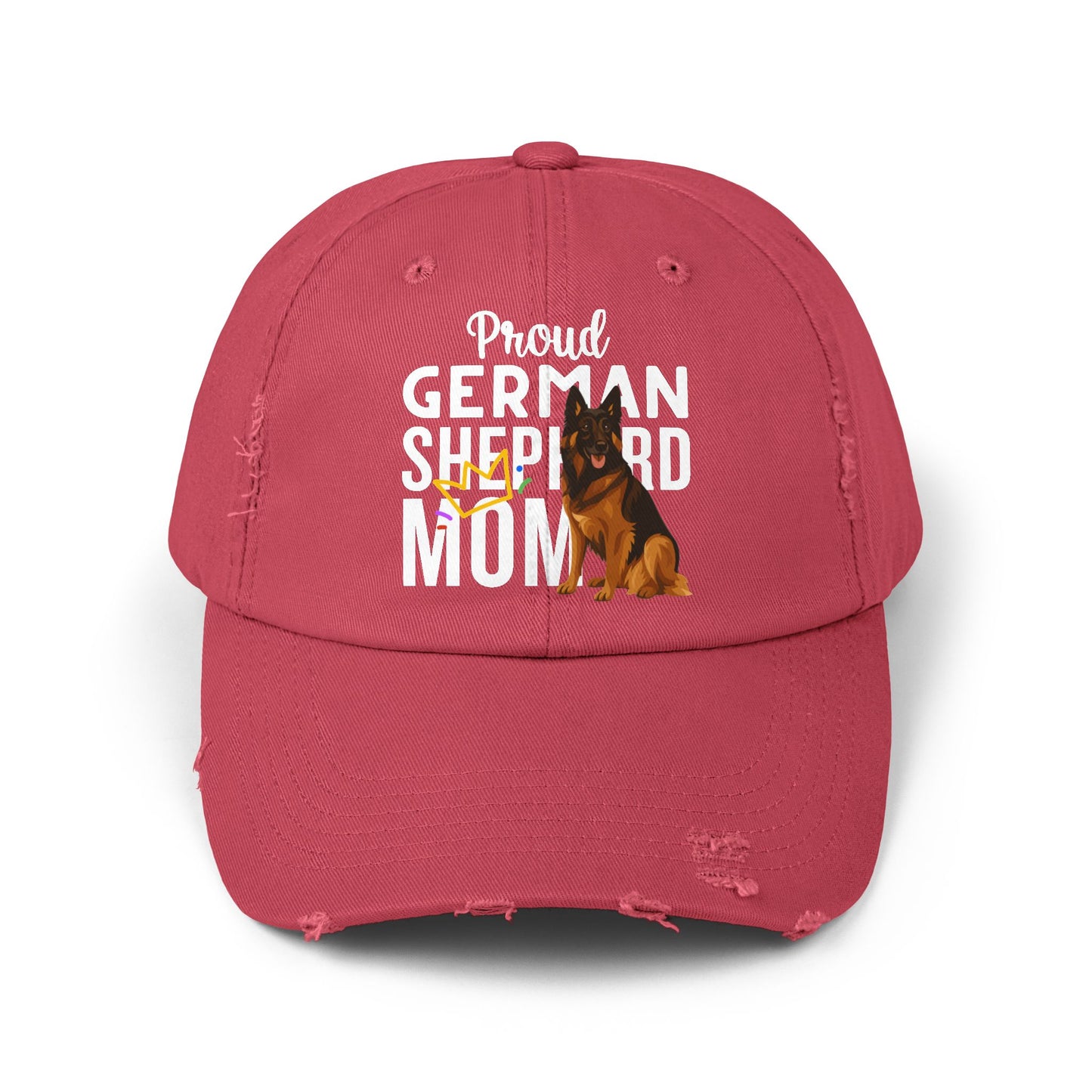Proud German Shepherd Mom Distressed Cap - Unisex Pet Lover Hat