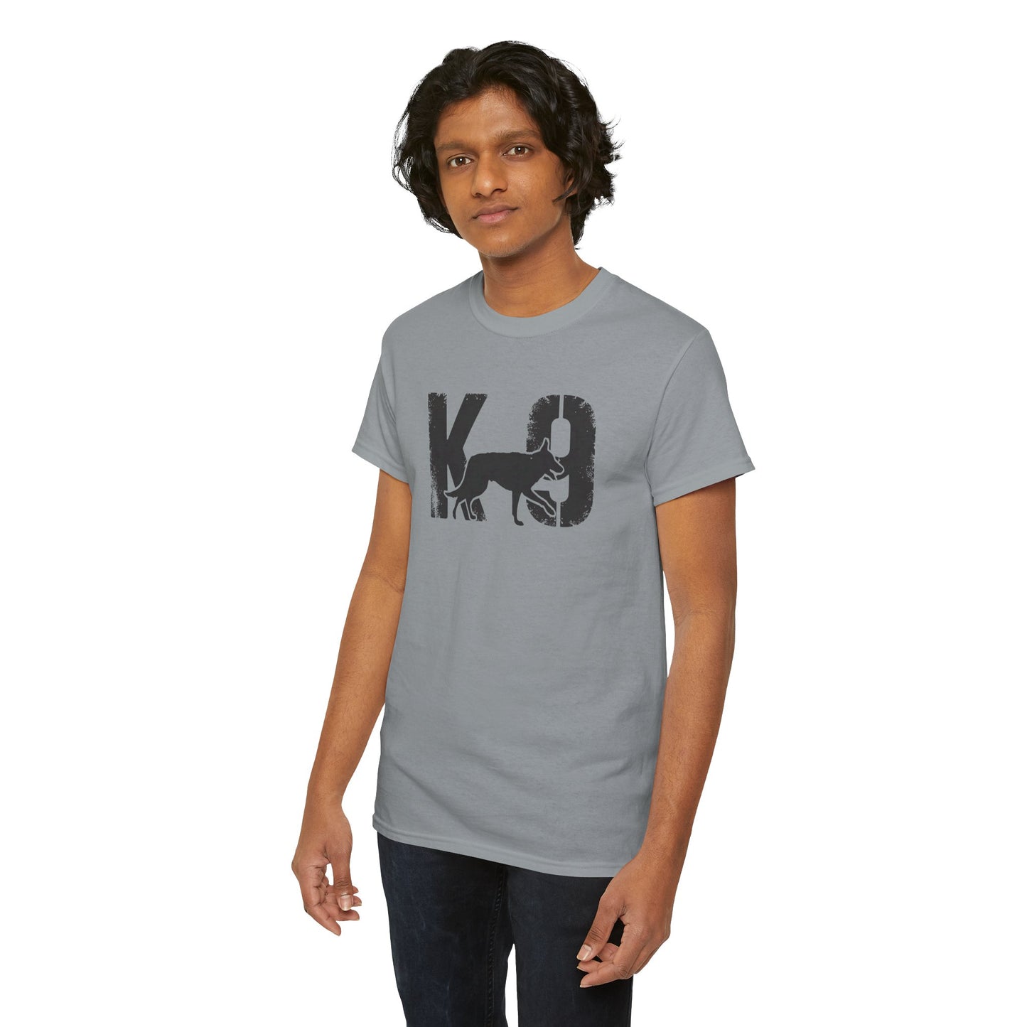 K-9 Dog Lover's Unisex Heavy Cotton Tee | T-Shirt for K-9 Handler | Dog Between K and 9 Design