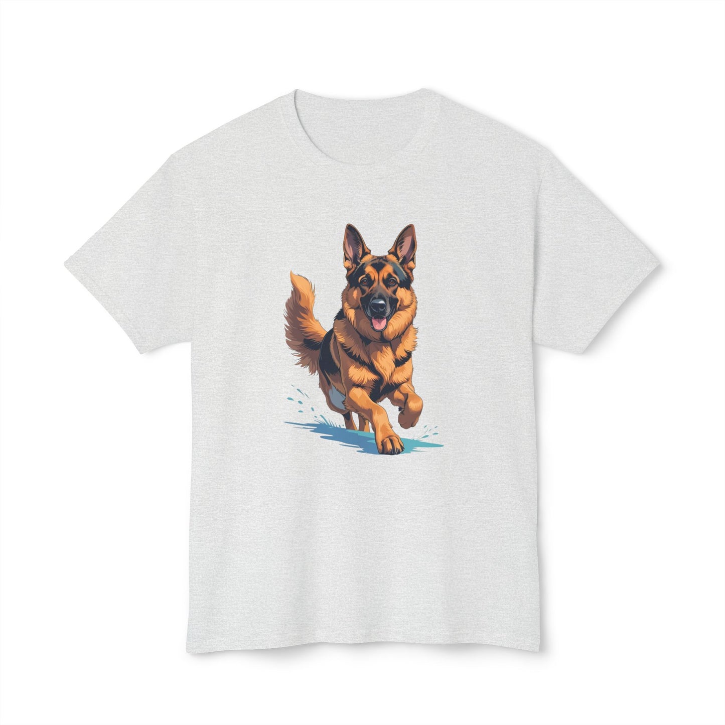 Running German Shepherd Dog Unisex HD Cotton™ T-shirt, Pet Lover Gift, Casual Wear, Animal Print Apparel, Funny Dog Shirt