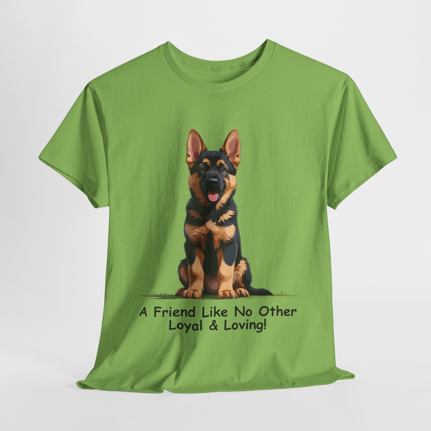Adorable German Shepherd Puppy Lover Tee: A Friend Like No Other, Dog Owner Gift, Dog Mom Shirt, Gifts for Animal Lovers, Unisex Cotton T-shirt