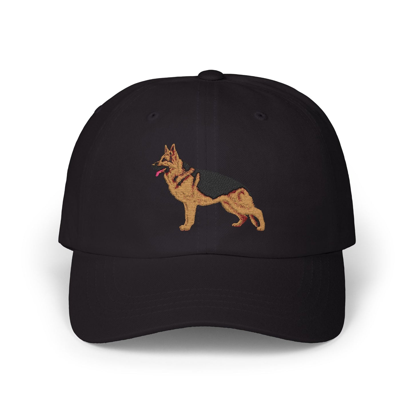 Embroidered Dog Dad Cap - German Shepherd Standing in a Show Stance