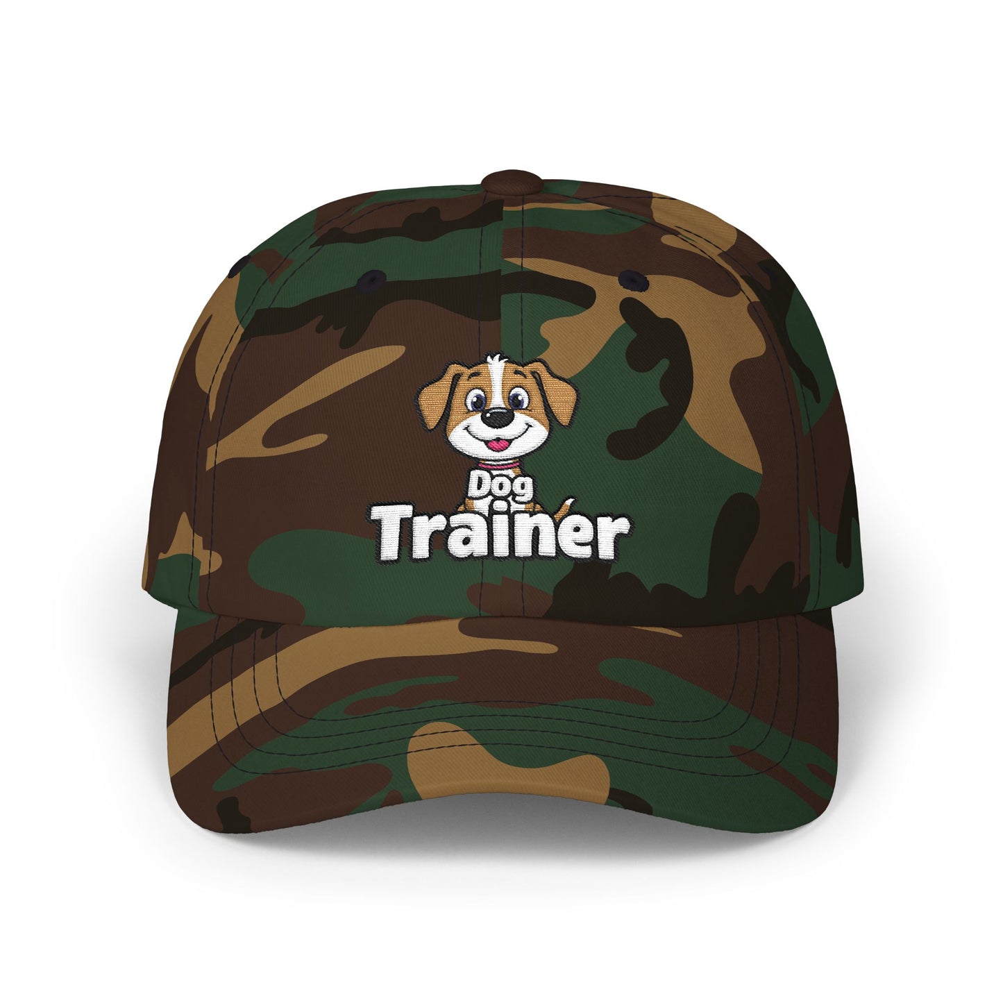 Embroidered Dog Trainer Classic Dad Cap Featuring a Cute Funny Dog  | Dog-themed Accessories