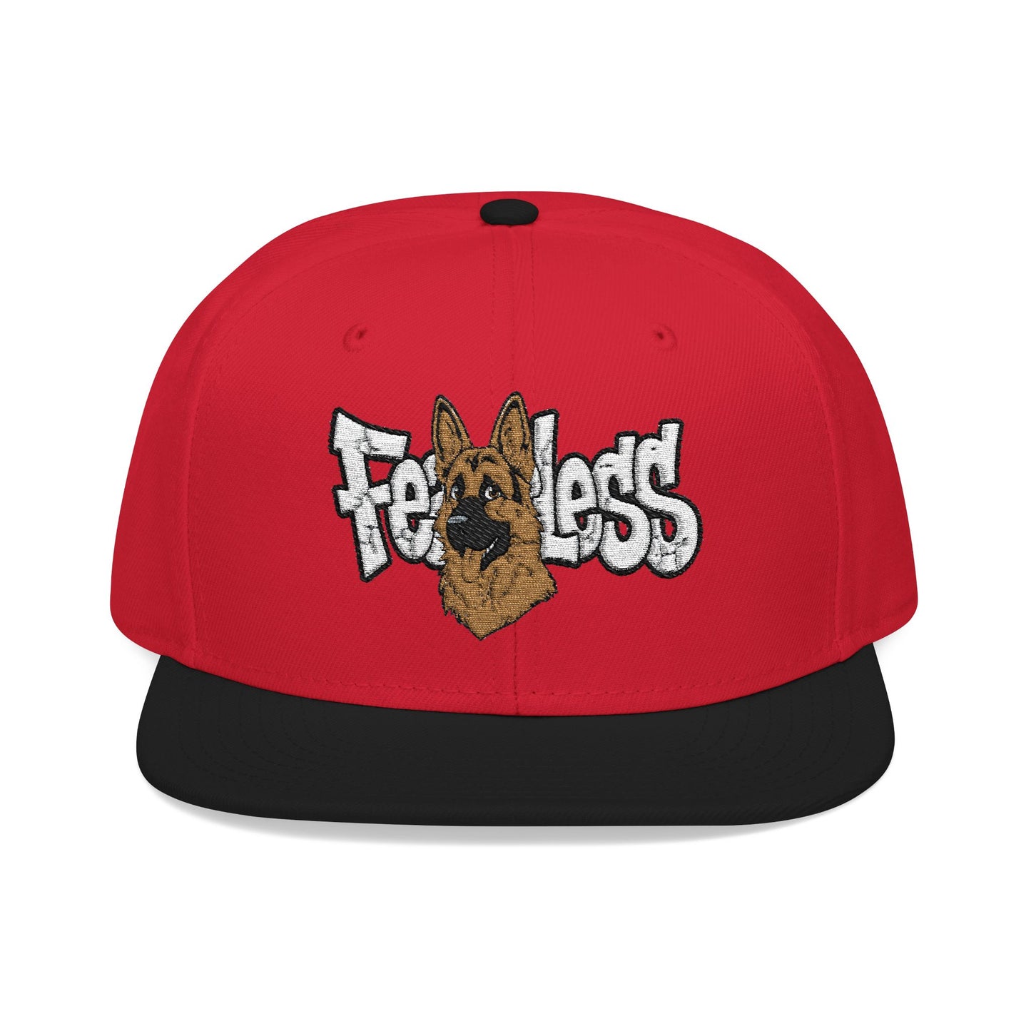 German Shepherd Embroidered Snapback Hat - Fearless