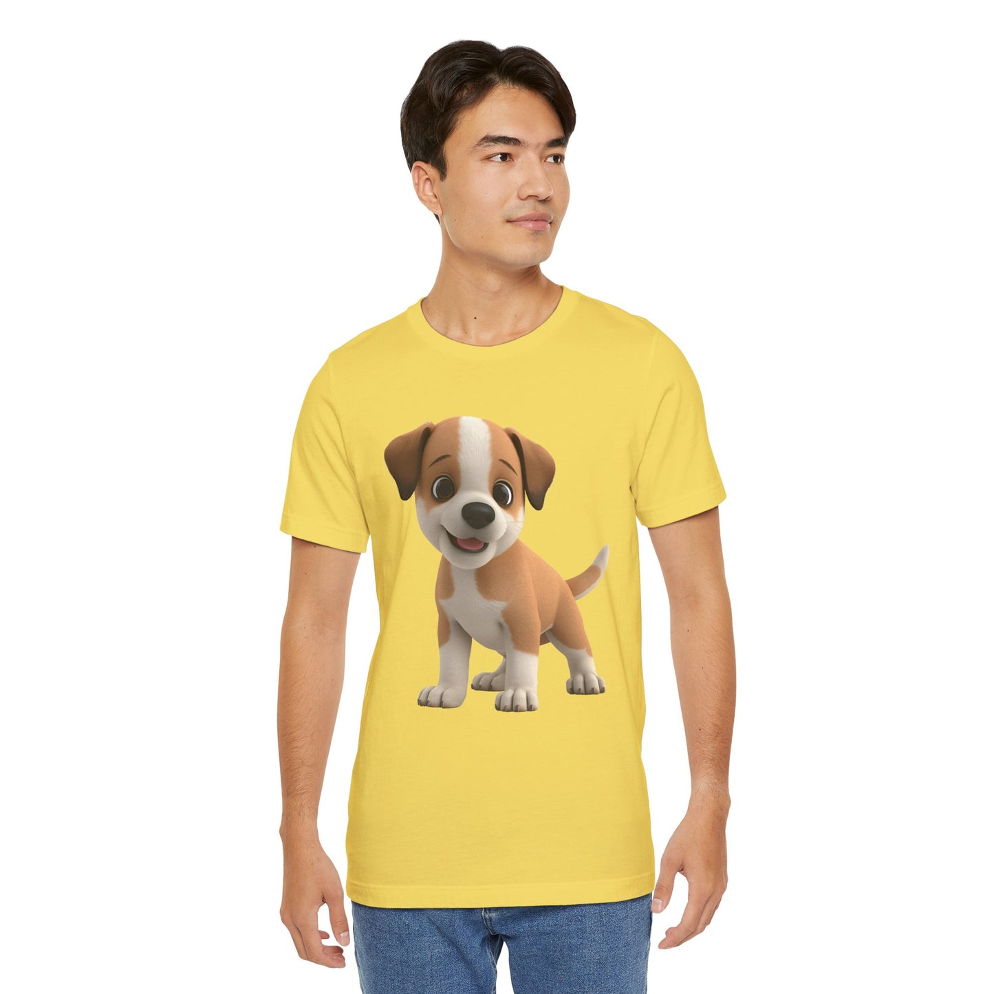 Cute Dog 3D Graphic Tee, Fun Animal Shirt, Dog Lover Gift, Playful Fashion Statement