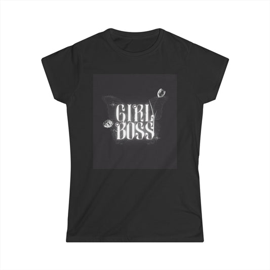 Boss Lady Women's Softstyle Tee - Empowerment Shirt, Gift for Her, Confidence Top, Motivational Wear, Casual Chic