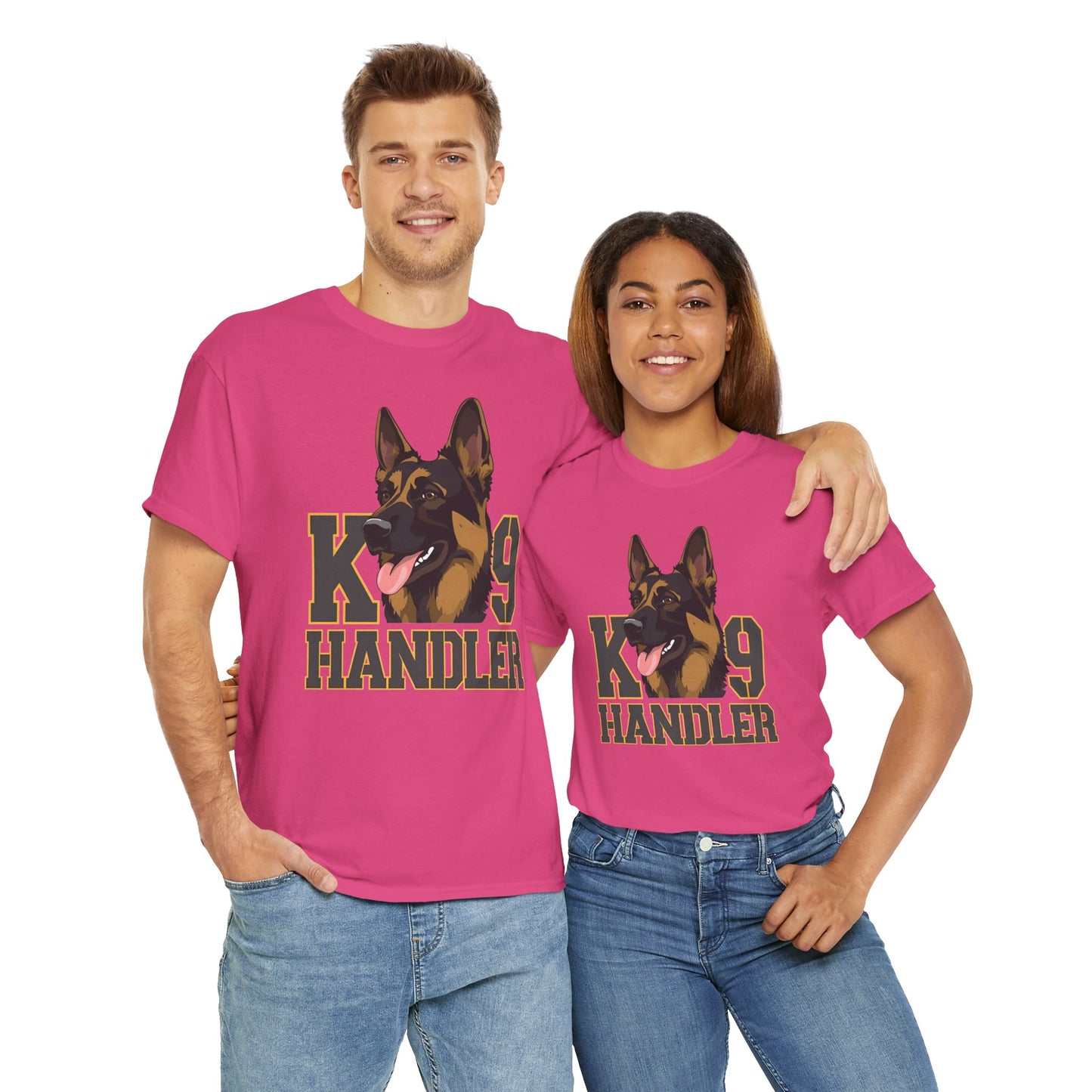 German Shepherd K9 Handler Tee, Perfect for Dog Lovers, Gift for Pet Owners, Unisex Cotton T-Shirt