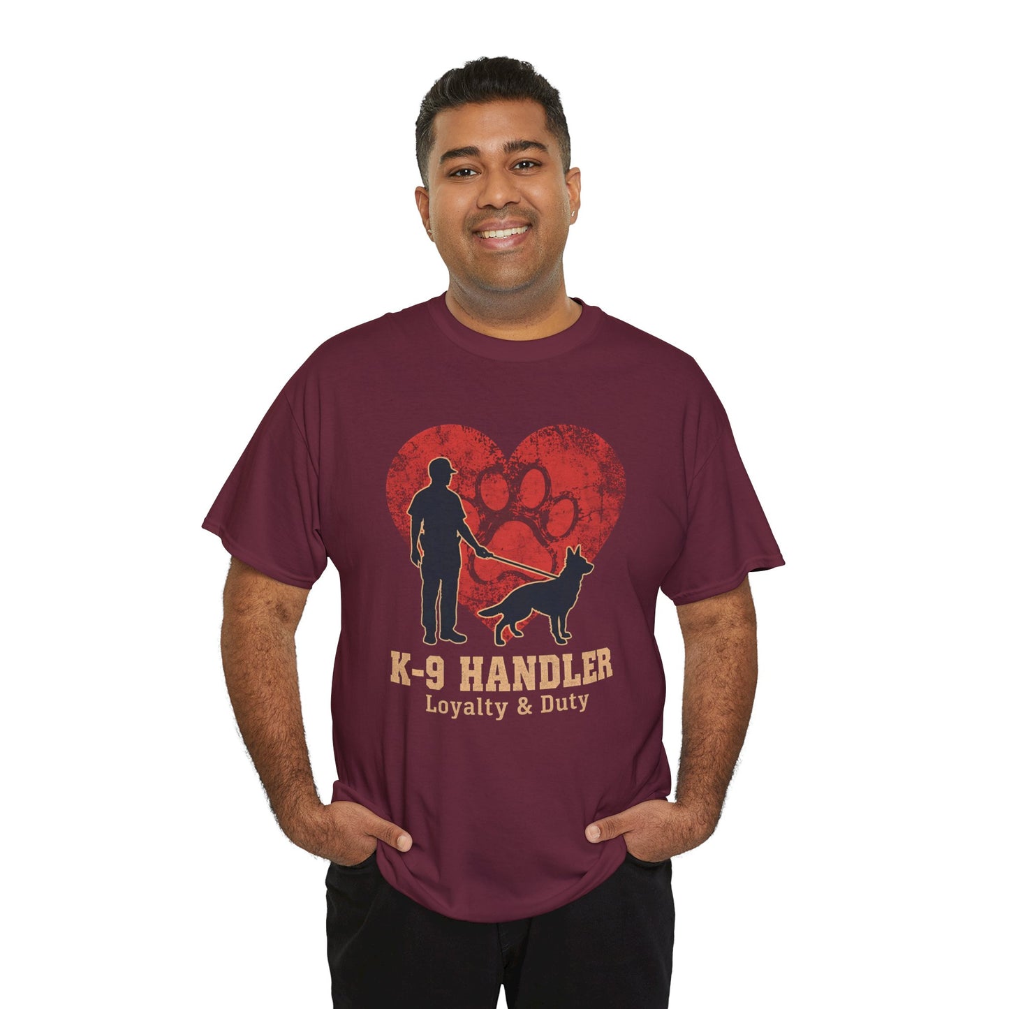 K-9 Handler Heart Tee - Loyalty & Duty, Dog Lover Gift, Pet Owner Apparel