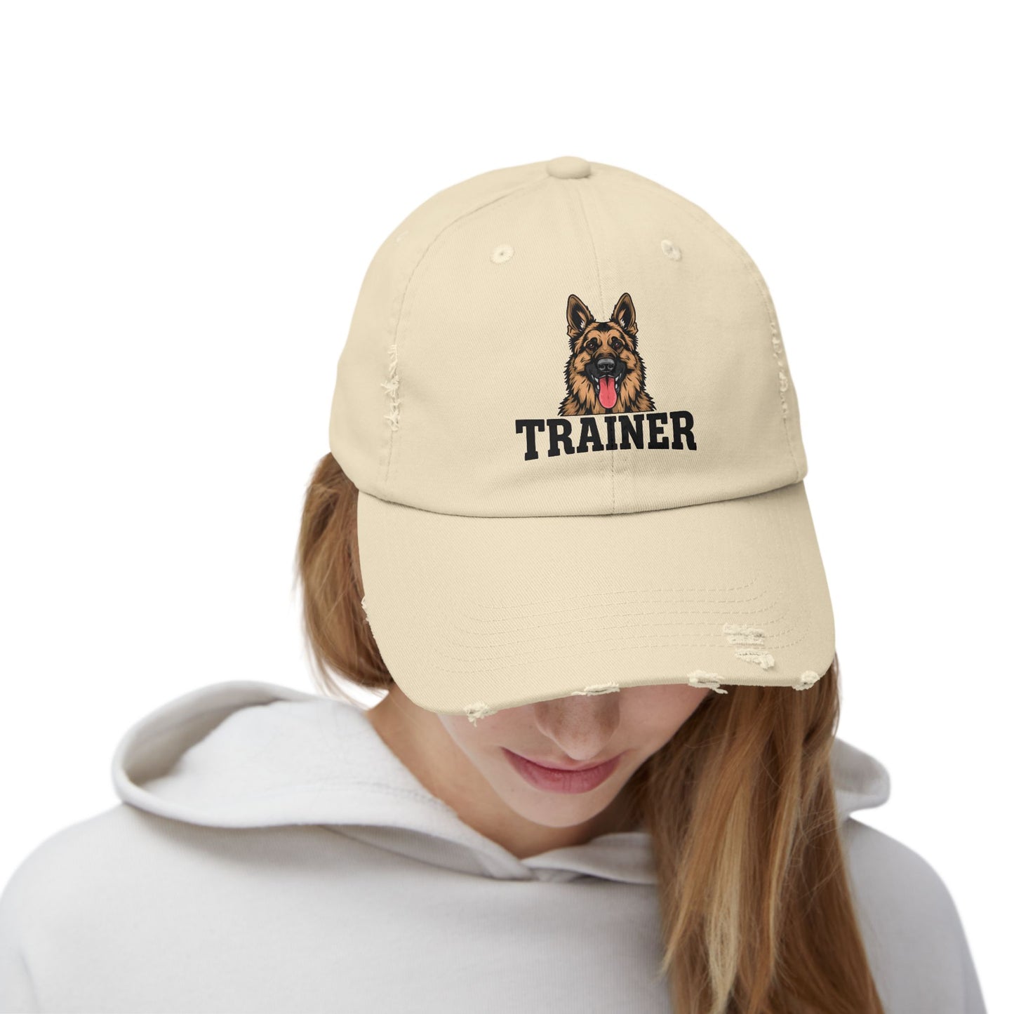 Unisex German Shepherd Trainer Cap, Distressed Hat for Dog Lovers, Perfect Gift for Trainers