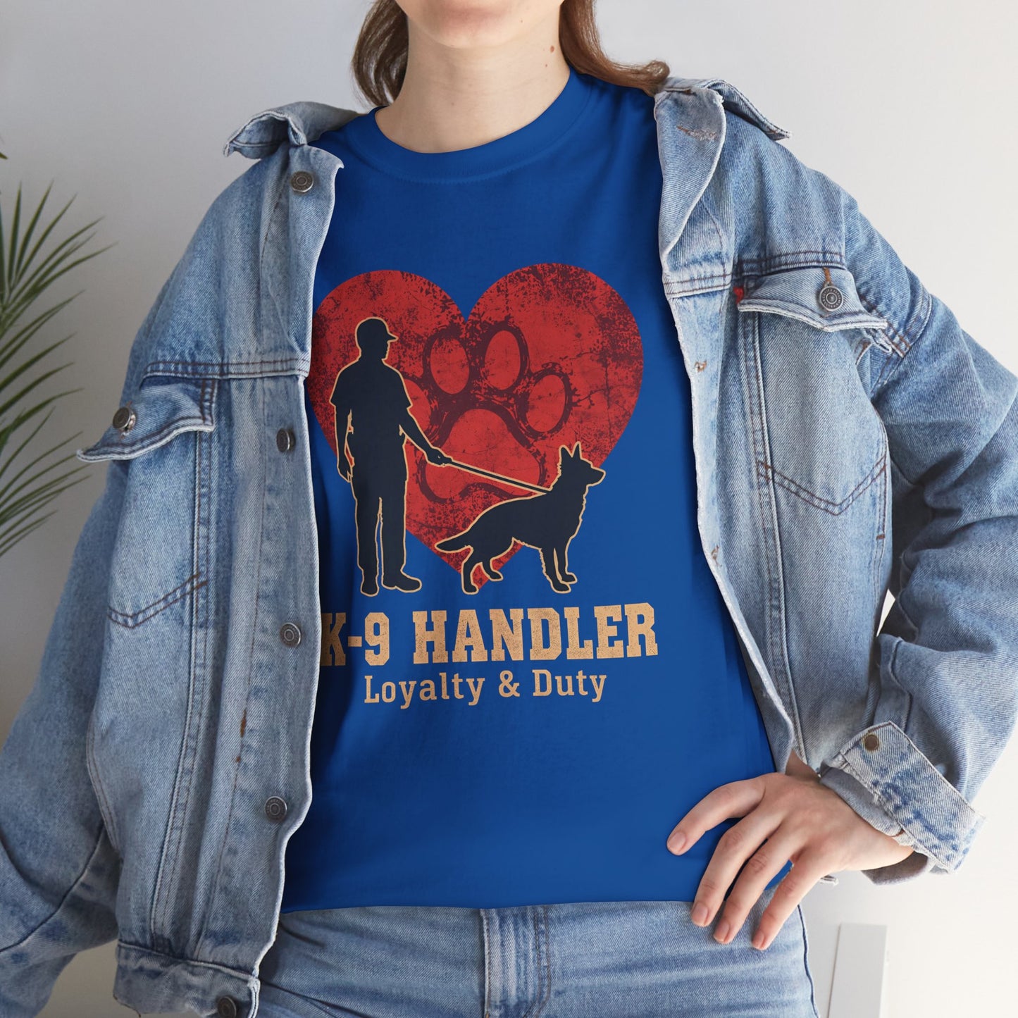 K-9 Handler Heart Tee - Loyalty & Duty, Dog Lover Gift, Pet Owner Apparel