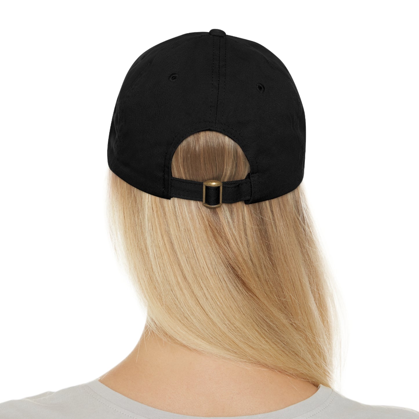 Customized Dad Hat with Leather Patch - German Shepherd Design