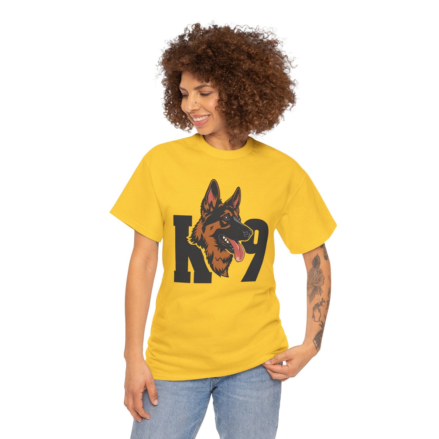 German Shepherd K9 Lover Unisex Heavy Cotton Tee | Dog Owner Gift, Dog Lover Apparel