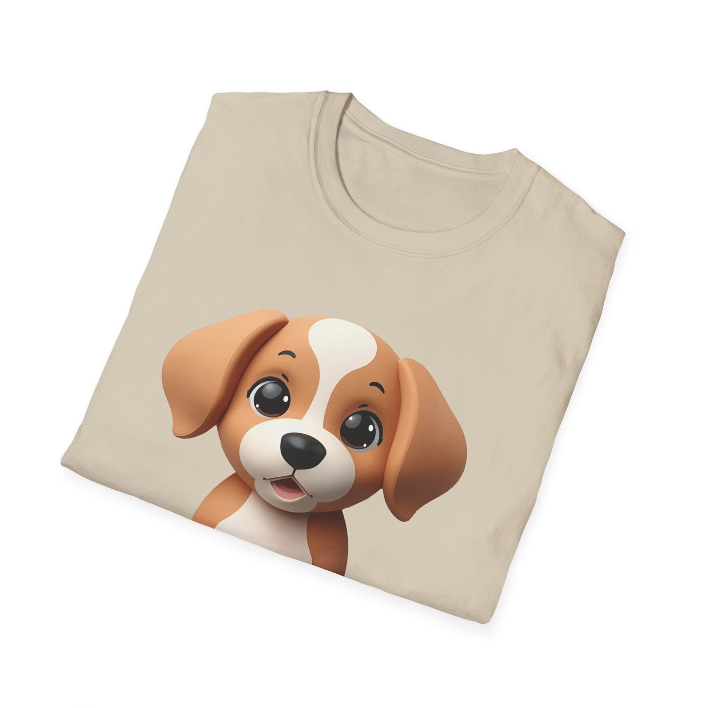 Adorable Puppy 3D Graphic T-Shirt for Dog Lovers, Cute Pet Shirt