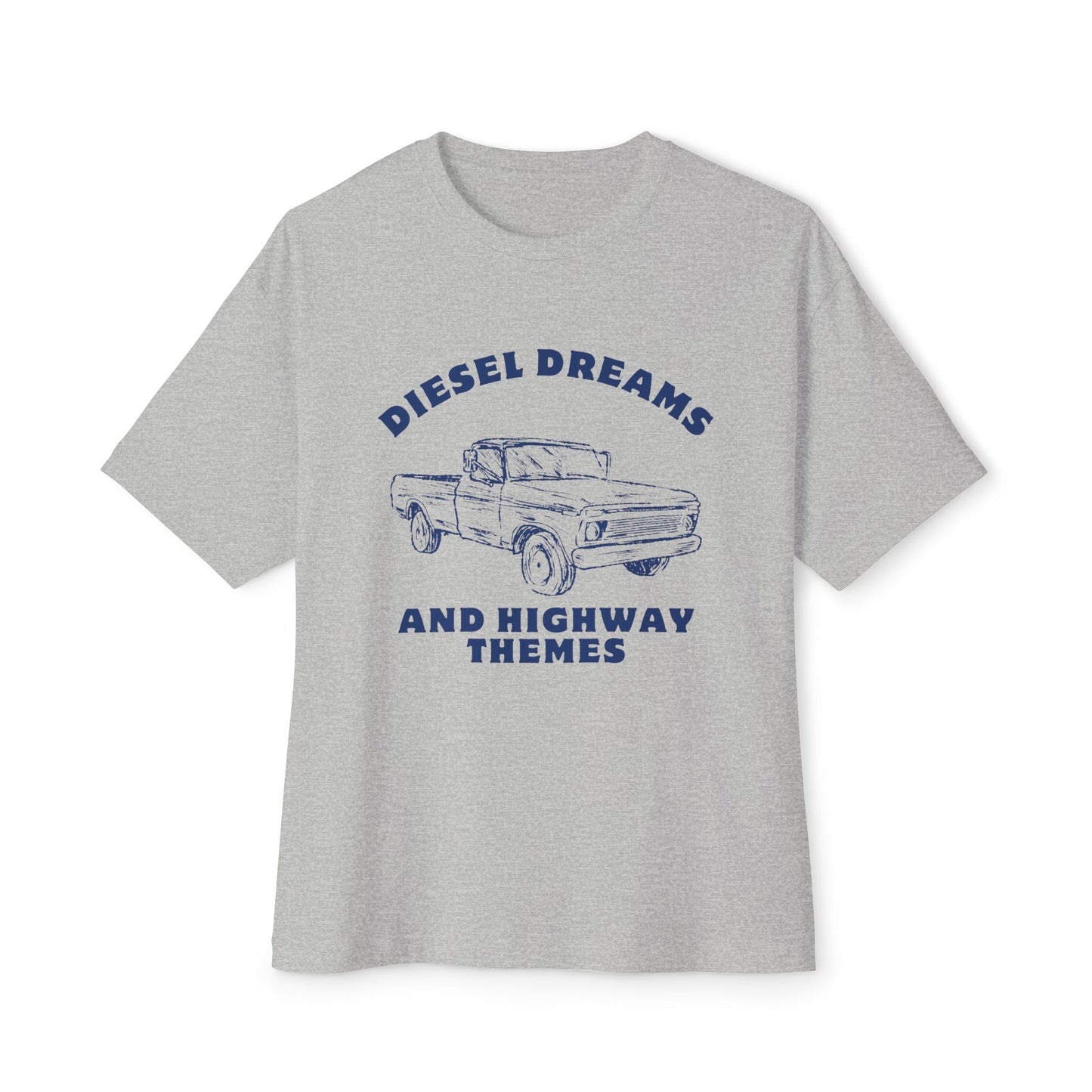 Diesel Dreams Boxy Tee - Unisex Oversized Graphic Shirt for Truck Lovers, Casual Wear, Gift for Him/Her, Summer Comfort, Road Trip Apparel