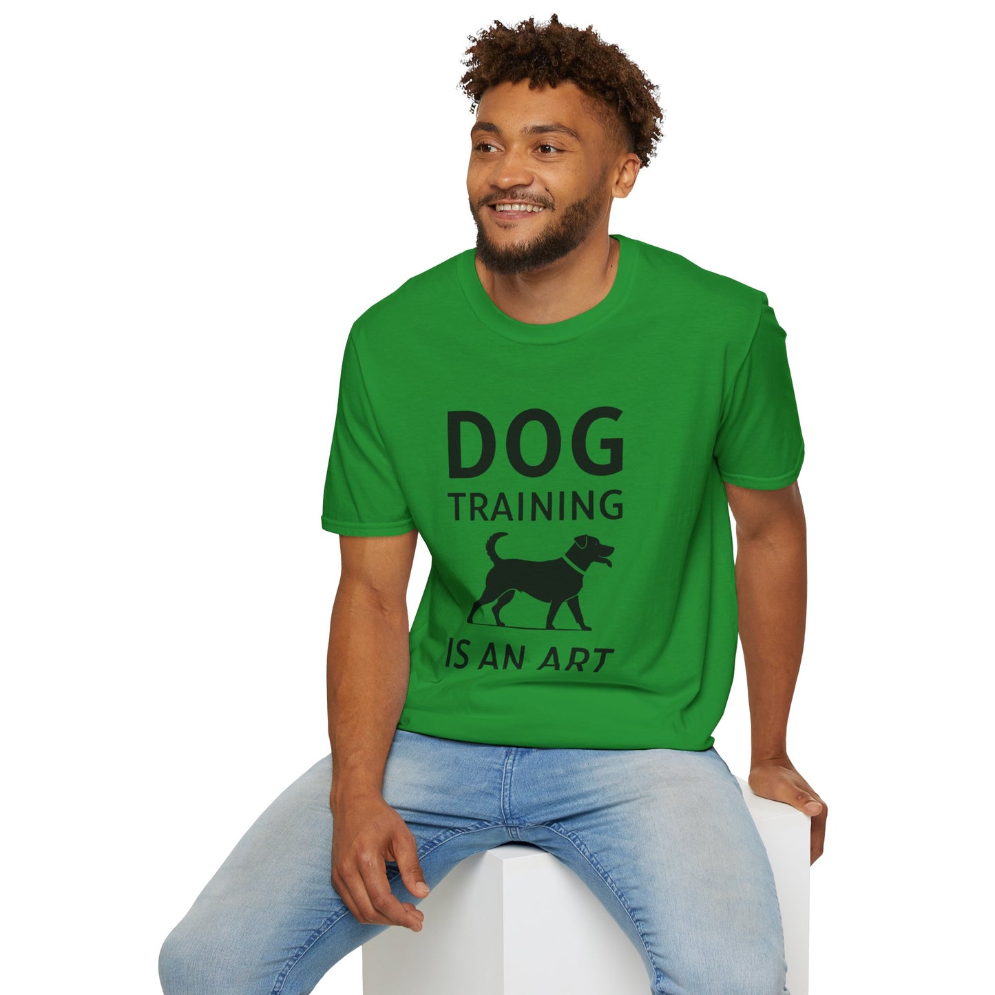 Dog Training is an Art Unisex Softstyle T-Shirt, Dog Lover Gift, Pet Training Apparel, Dog Owner Tee, Casual Wear, Gift for Dog Trainers