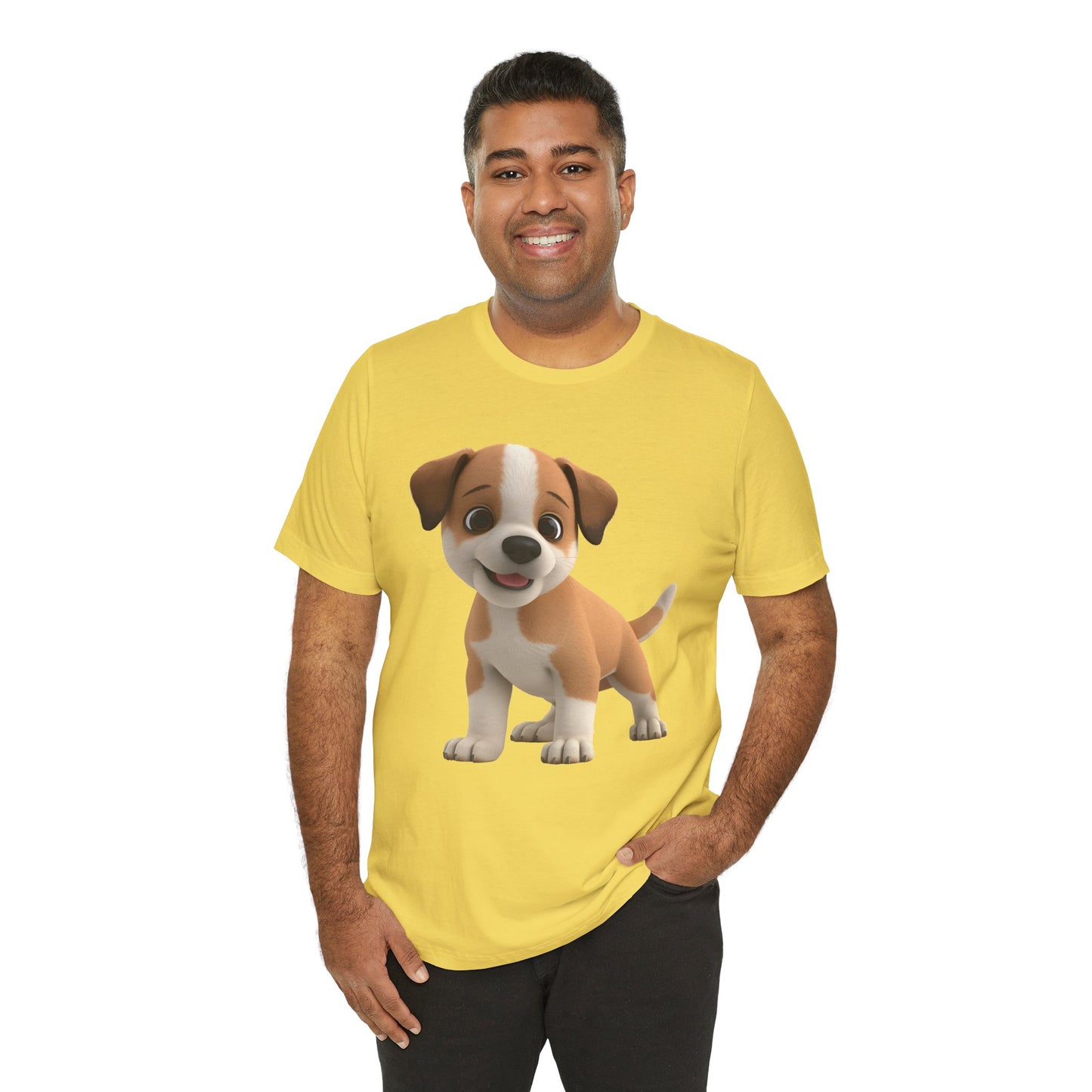 Cute Dog 3D Graphic Tee, Fun Animal Shirt, Dog Lover Gift, Playful Fashion Statement