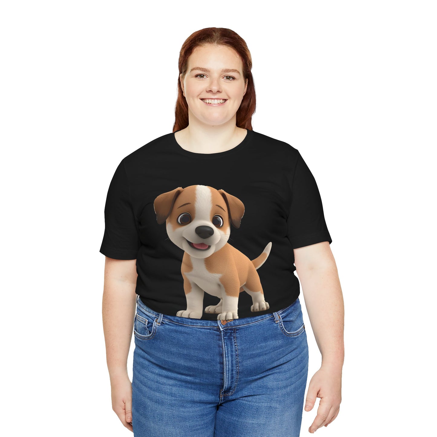 Cute Dog 3D Graphic Tee, Fun Animal Shirt, Dog Lover Gift, Playful Fashion Statement