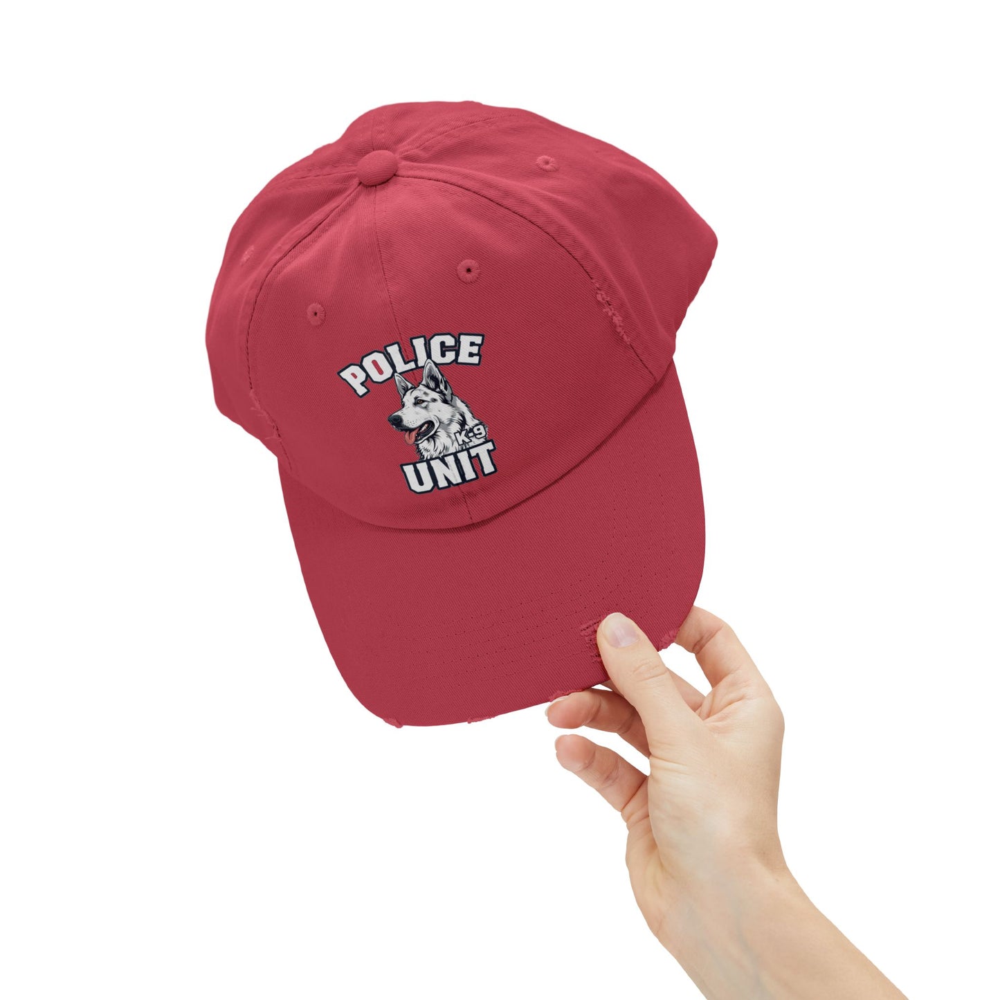 German Shepherd K-9 Police Unit Distressed Cap | Unisex Vintage Hat for Dog Lovers & Police Supporters