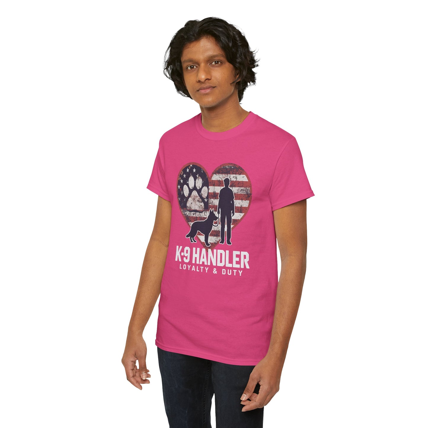 K-9 Handler Heart Tee | Loyalty & Duty T-Shirt | Dog Lover Gift, Police Support Shirt