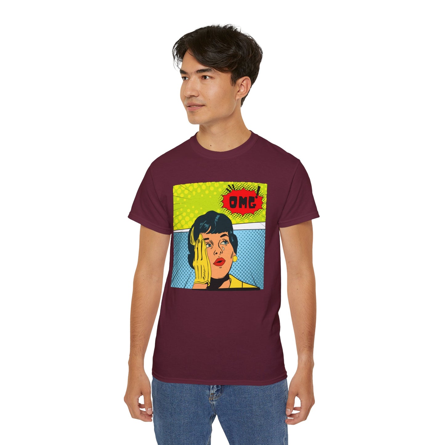 OMG Graphic Unisex Tee | Retro Pop Art T-Shirt, Gift for Trendsetters, Casual Wear, Comic Style, Fun Statement Top