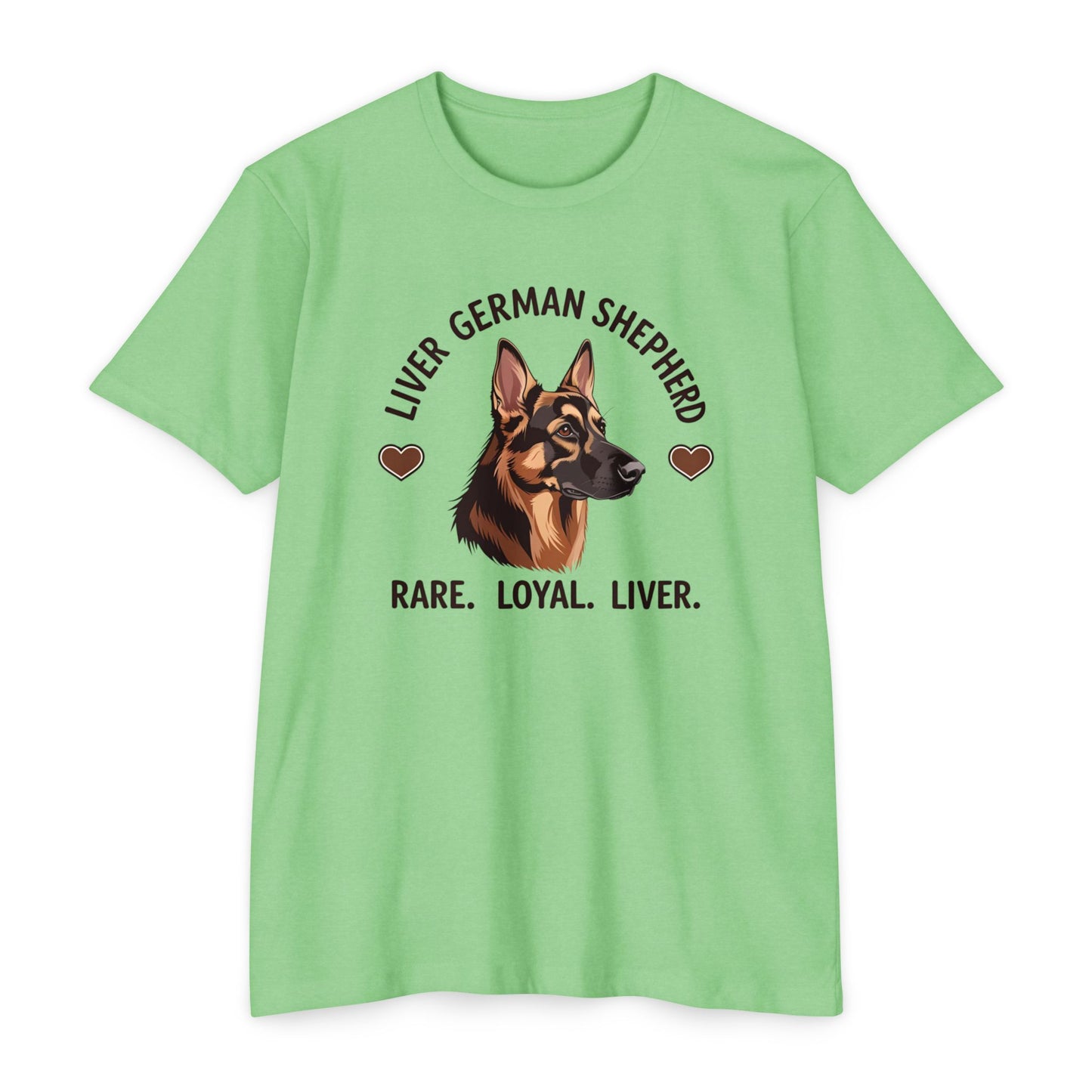 Liver German Shepherd T-Shirt - Rare Loyal Liver, Dog Lover Gift, Unisex Pet Tee, Animal Lover Apparel, Perfect for Birthdays and Dog Shows