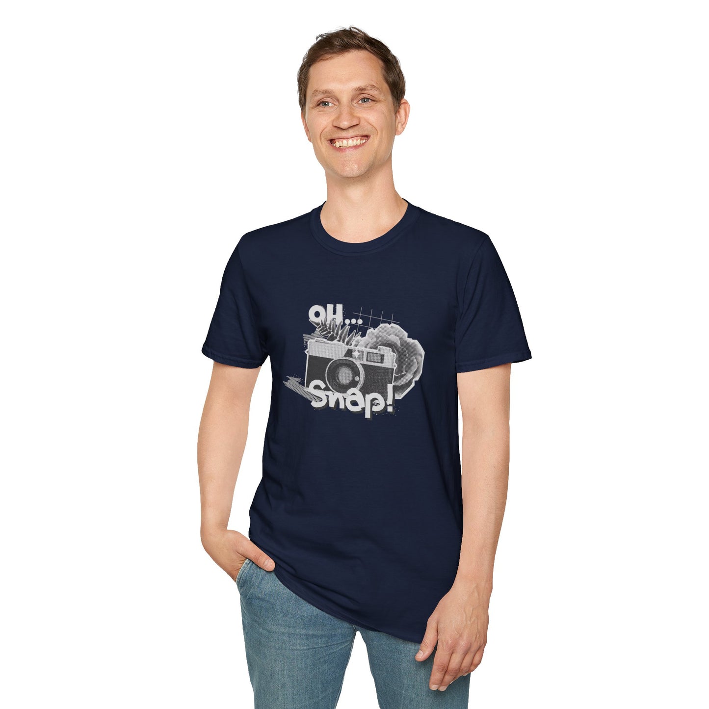 Oh Snap! Graphic T-Shirt, Photography Gift, Unisex Casual Tee, Perfect for Photographers, Photography Lover Apparel