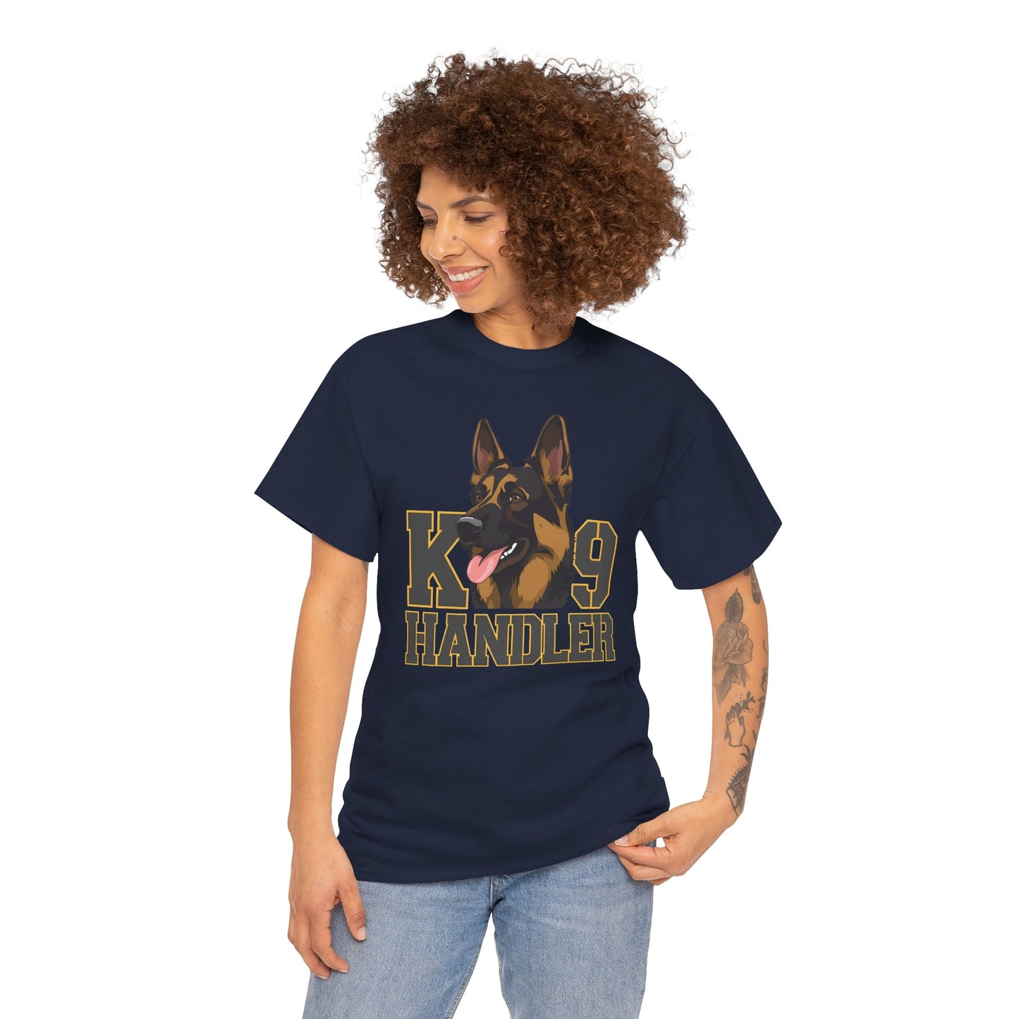German Shepherd K9 Handler Tee, Perfect for Dog Lovers, Gift for Pet Owners, Unisex Cotton T-Shirt