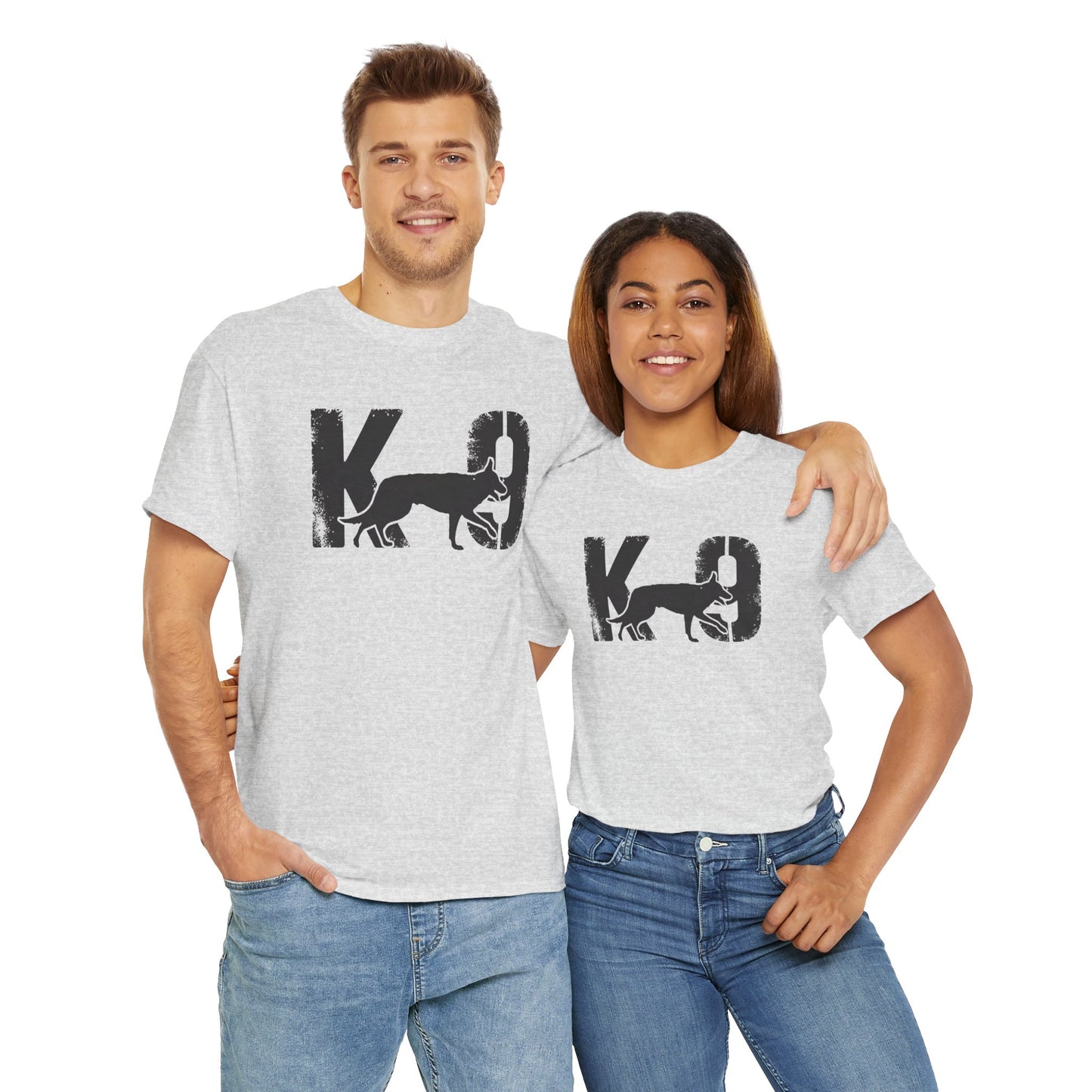 K-9 Dog Lover's Unisex Heavy Cotton Tee | T-Shirt for K-9 Handler | Dog Between K and 9 Design