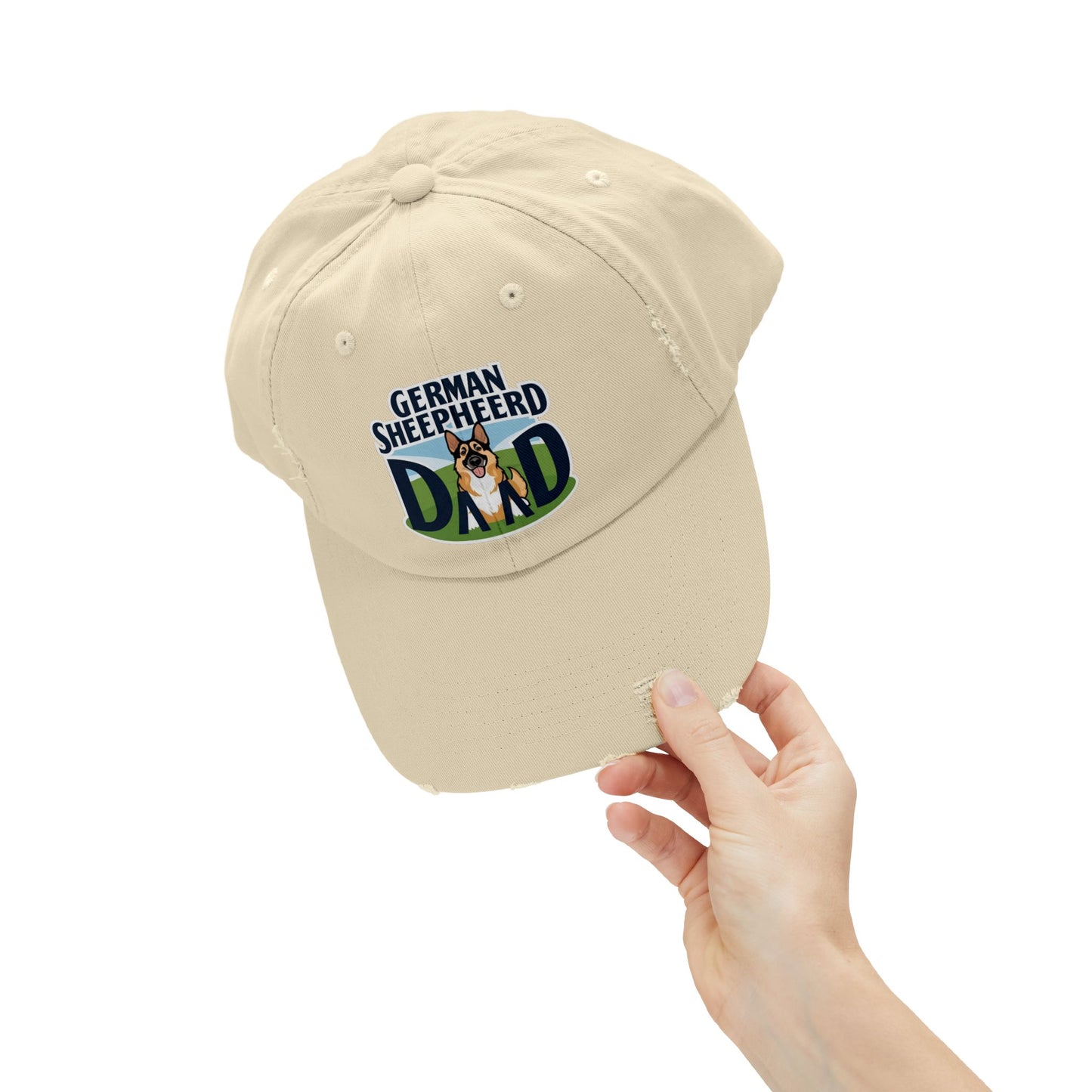 German Shepherd Dad Distressed Cap | Unisex Pet Lover Hat