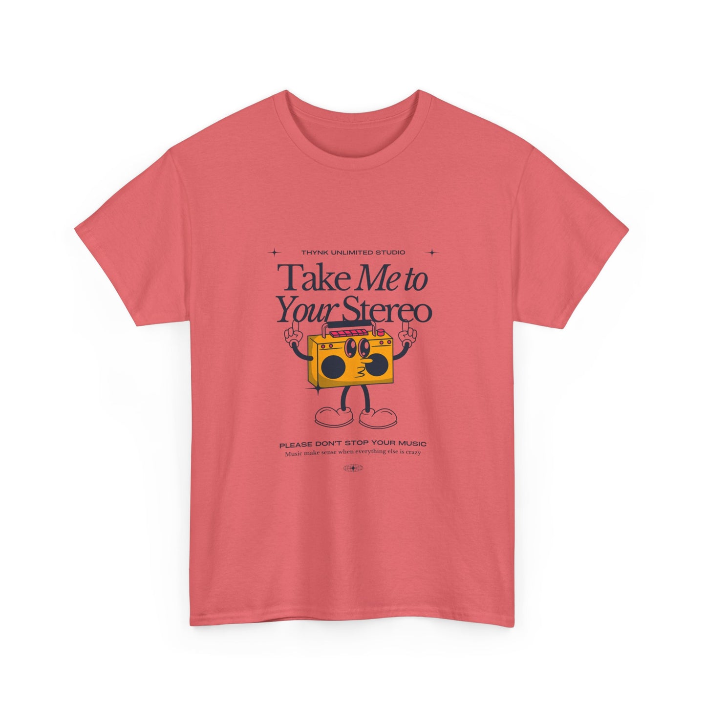Retro Music Lover Tee - Take Me To Your Stereo, Vintage Style Shirt, Graphic T-Shirt, Unisex Cotton Top, Perfect Gift for Musicians, Summer Outfit