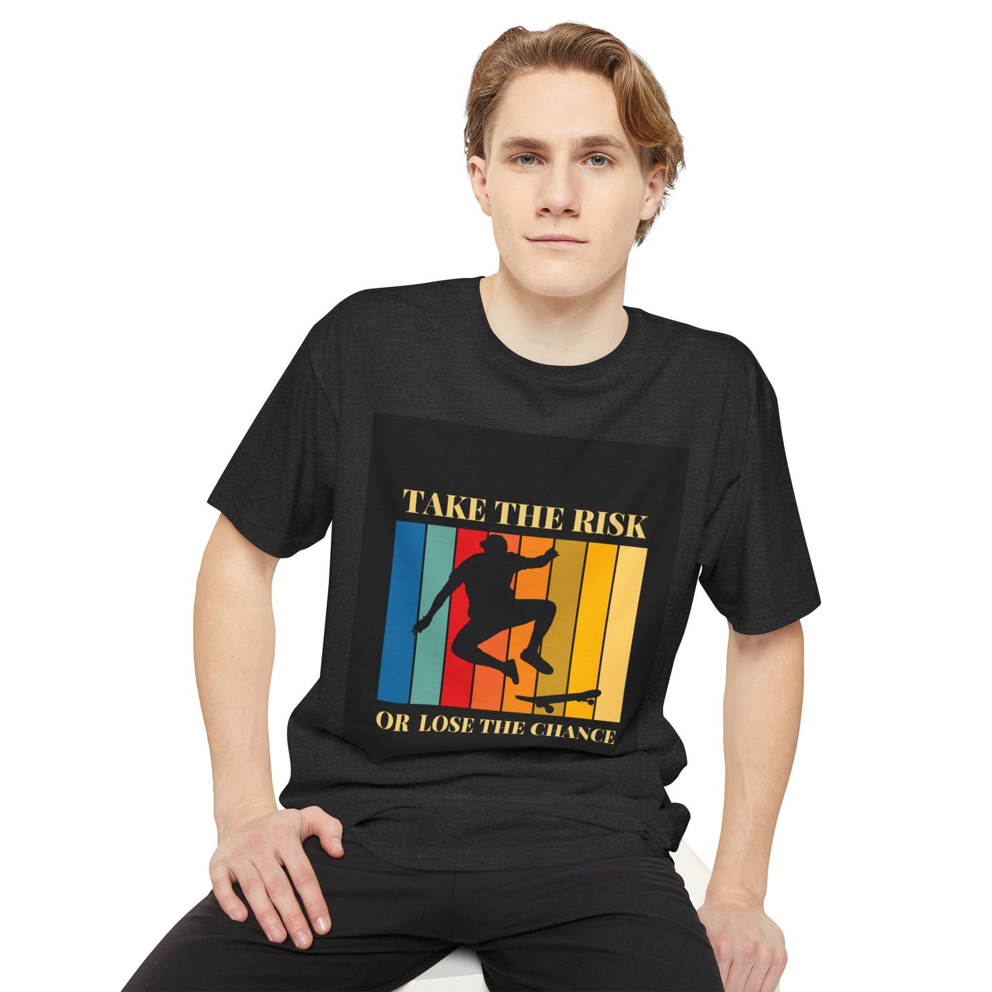 Take the Risk Urban Tee - Inspirational Skate T-Shirt, Street Style Shirt, Unisex Graphic Tee, Gift for Skaters, Casual Everyday Wear