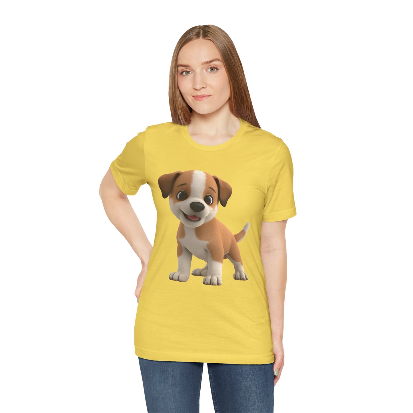 Cute Dog 3D Graphic Tee, Fun Animal Shirt, Dog Lover Gift, Playful Fashion Statement