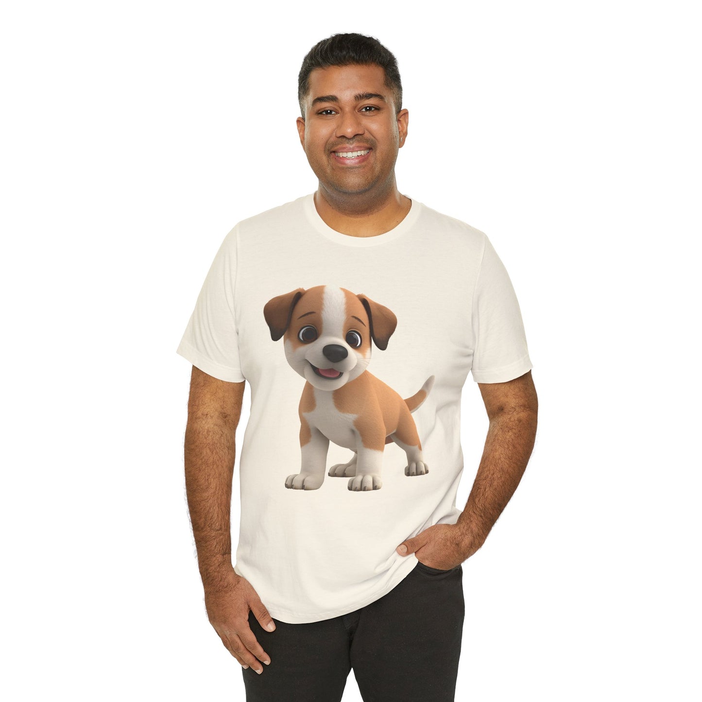 Cute Dog 3D Graphic Tee, Fun Animal Shirt, Dog Lover Gift, Playful Fashion Statement