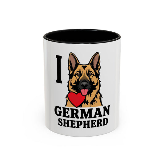 German Shepherd Lover's Accent Coffee Mug - Dog Parent Gift, Pet Lover Cup, Animal Rescue Tribute, Birthday Present, Home Decor