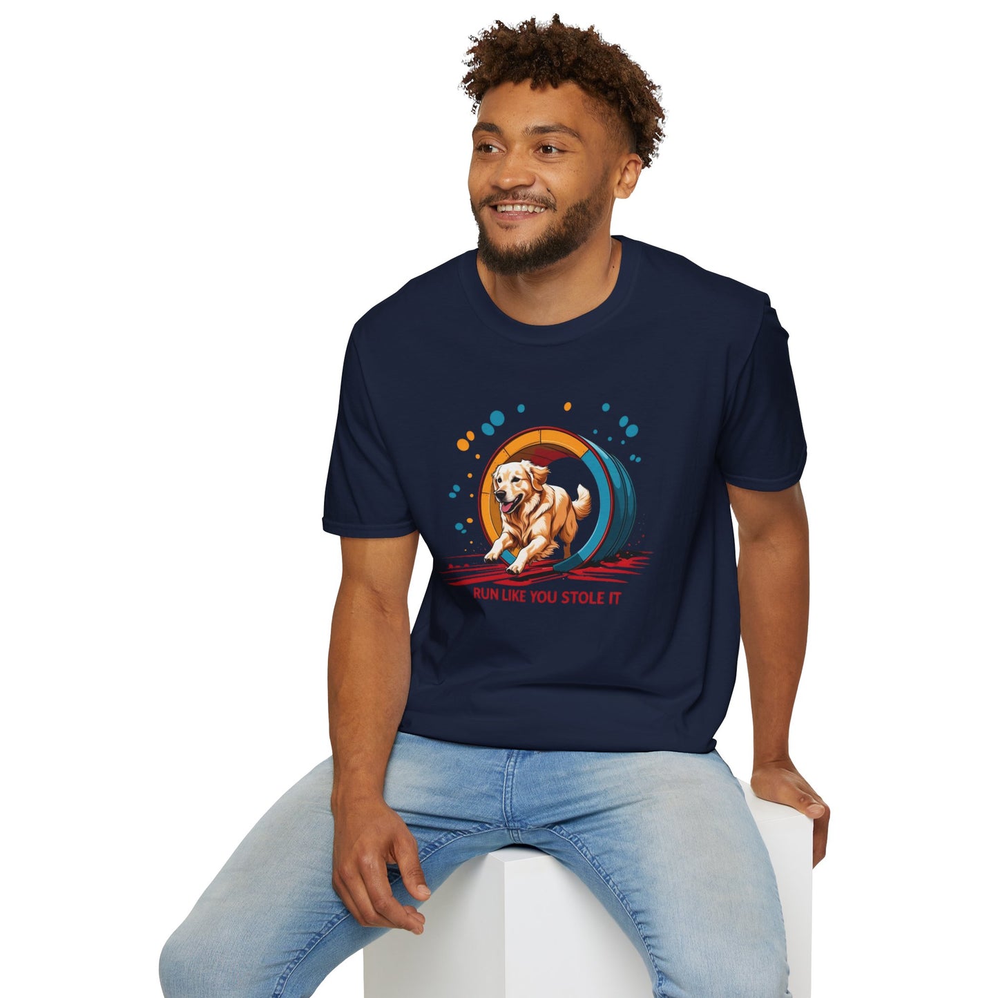 Dog Agility T-Shirt - Run Like You Stole It, Perfect for Dog Trainers, Summer Outfits, Fun Casual Wear