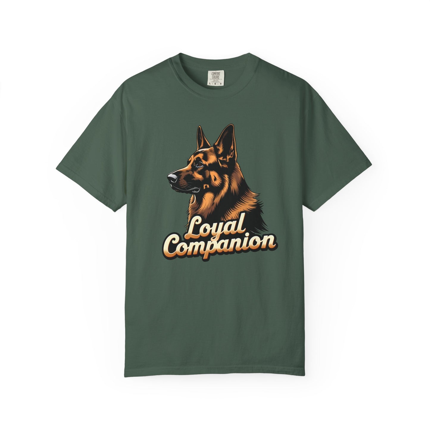 Loyal Companion German Shepherd Lover T-Shirt | Garment-Dyed Unisex Tee for Dog Enthusiasts, Dog Lovers, Gift for Dog Owners, Casual Wear