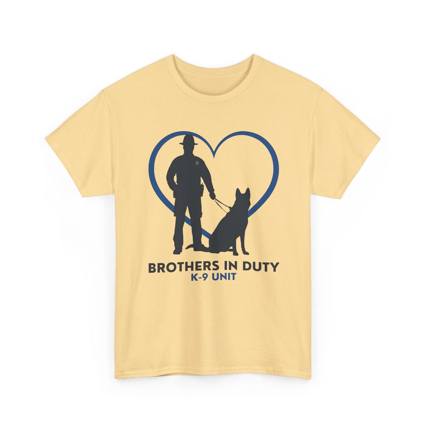 Heartfelt K-9 Unit Tee - Brothers In Duty | Police Officer Gift, Dog Lover Shirt, Law Enforcement Apparel