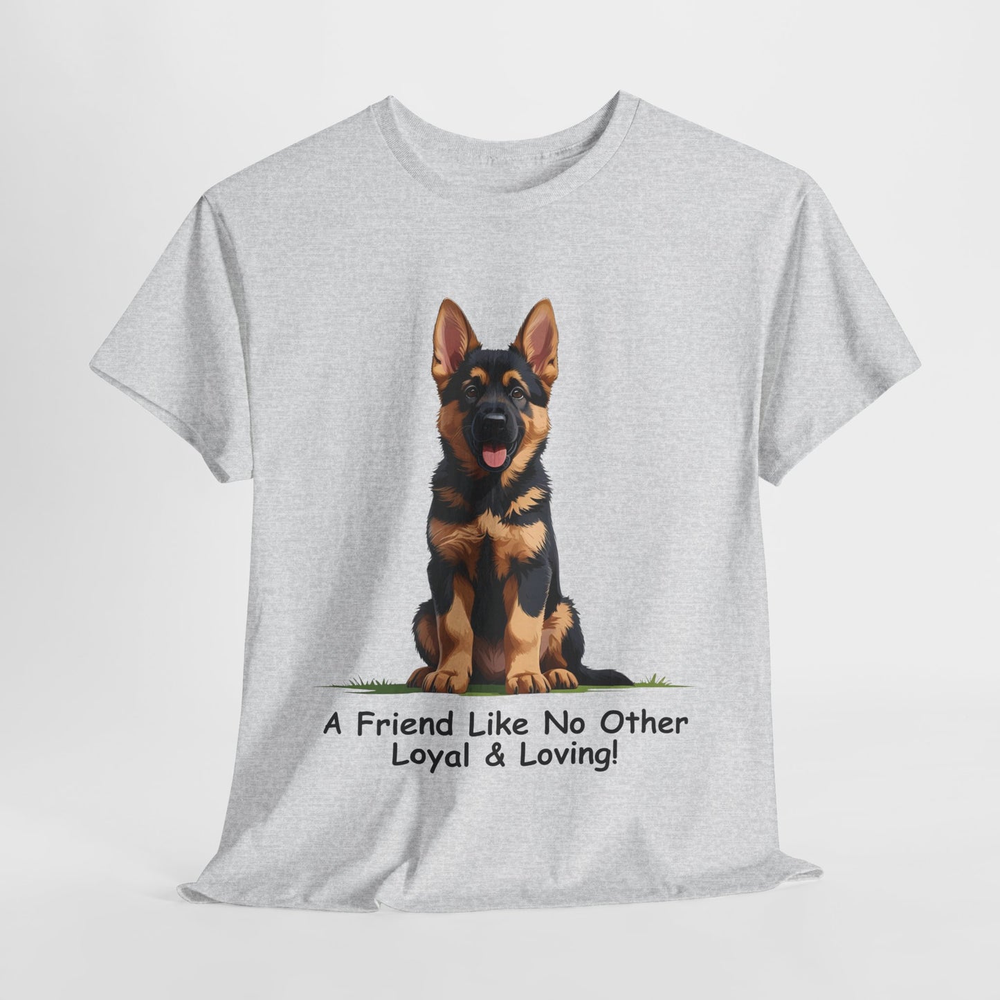 Adorable German Shepherd Puppy Lover Tee: A Friend Like No Other, Dog Owner Gift, Dog Mom Shirt, Gifts for Animal Lovers, Unisex Cotton T-shirt