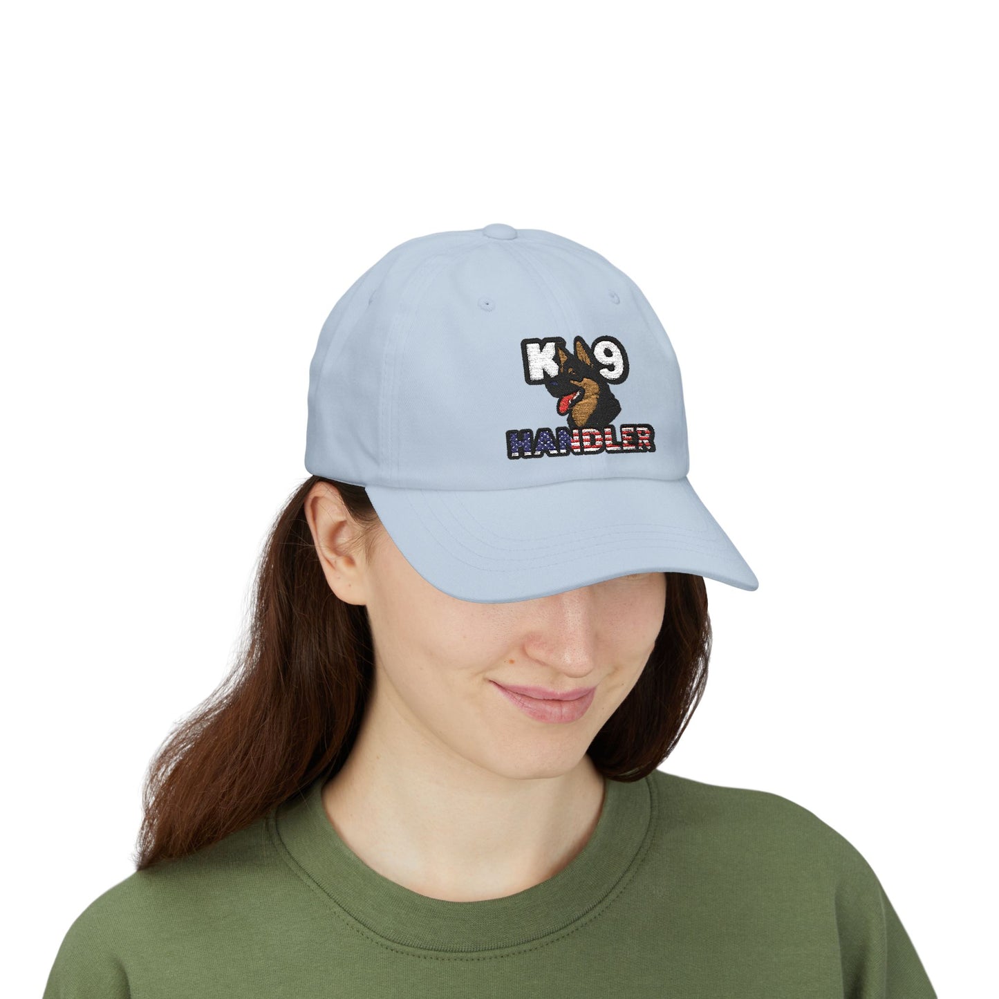 Embroidered K9 Handler Classic Dad Cap Featuring a German Shepherd