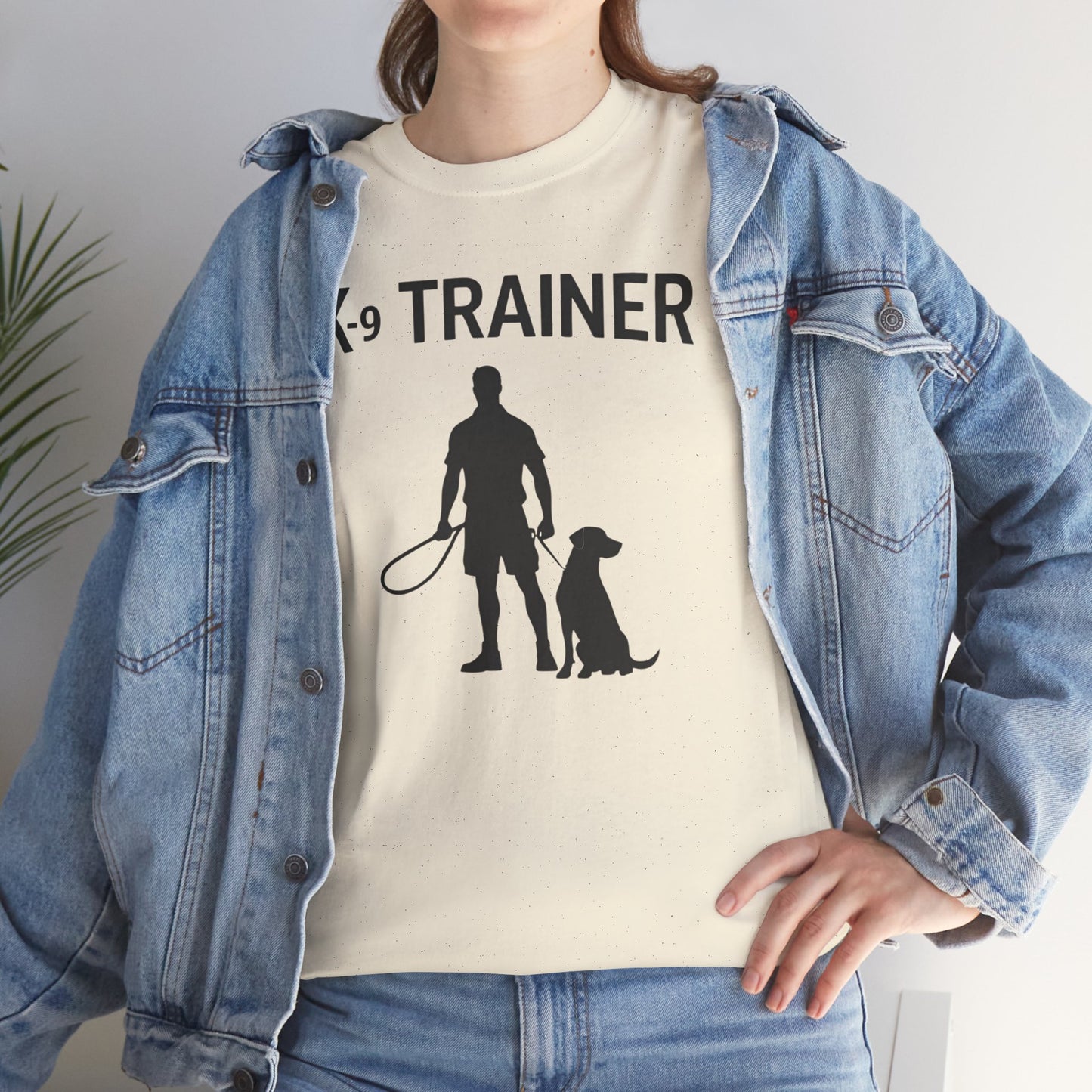 K-9 Trainer  Heavy Cotton T-Shirt, Dog Owner Gift, Police Dog Shirt, Animal Enthusiast Apparel, Casual Style Tee