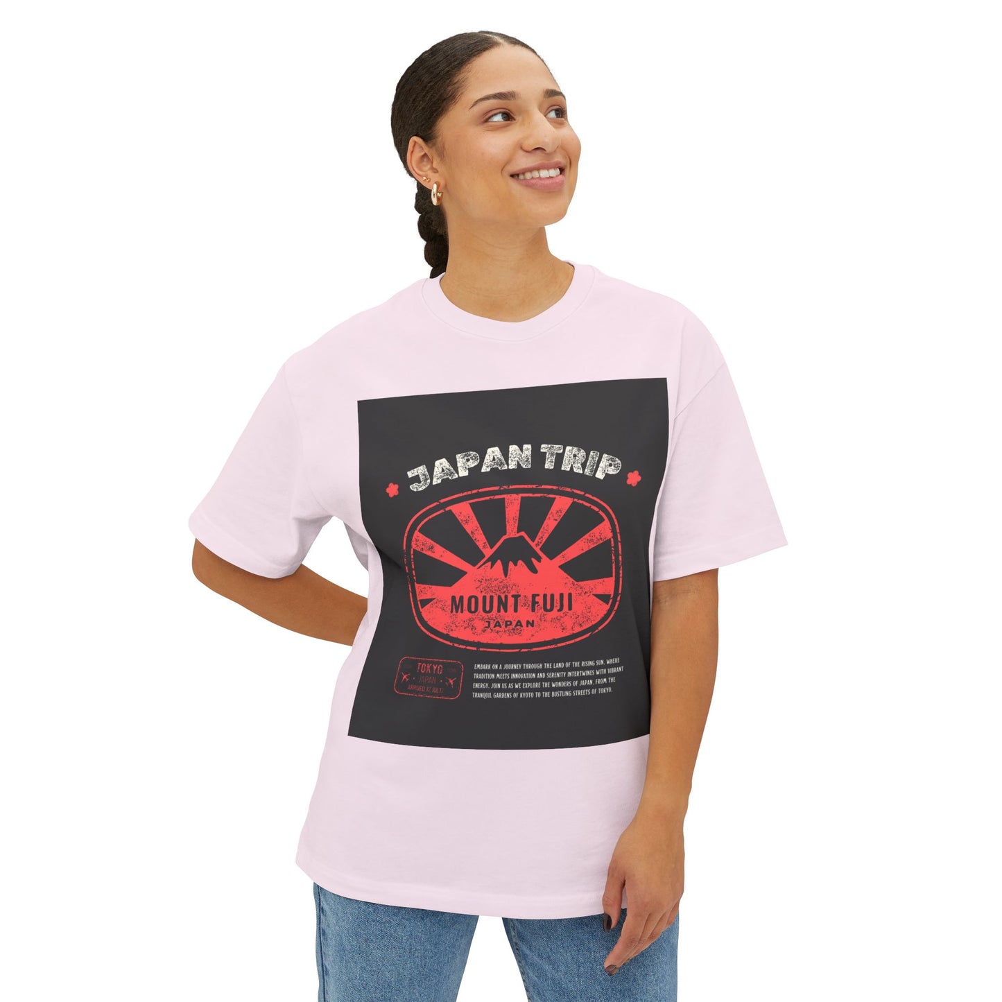 Japan Trip Oversized Tee, Travel Shirt, Unisex Graphic Tee, Mount Fuji Apparel, Casual Summer Top, Vacation Wear, Gift for Travelers